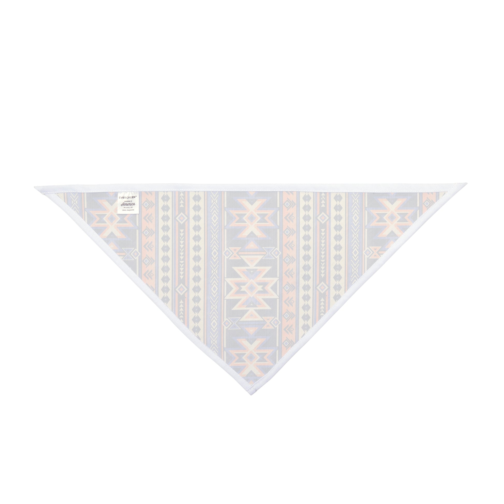 Explore the vast Western horizon with our Western Skyline Dog Bandana/Wild Rag. The navy and light orange Aztec design captures the essence of the West, bringing a touch of adventure to your dog's style. Crafted from soft-spun polyester, this wild rag ensures comfort and style. Make a statement on every outing with this exclusive design, available only at Eliza Singer.