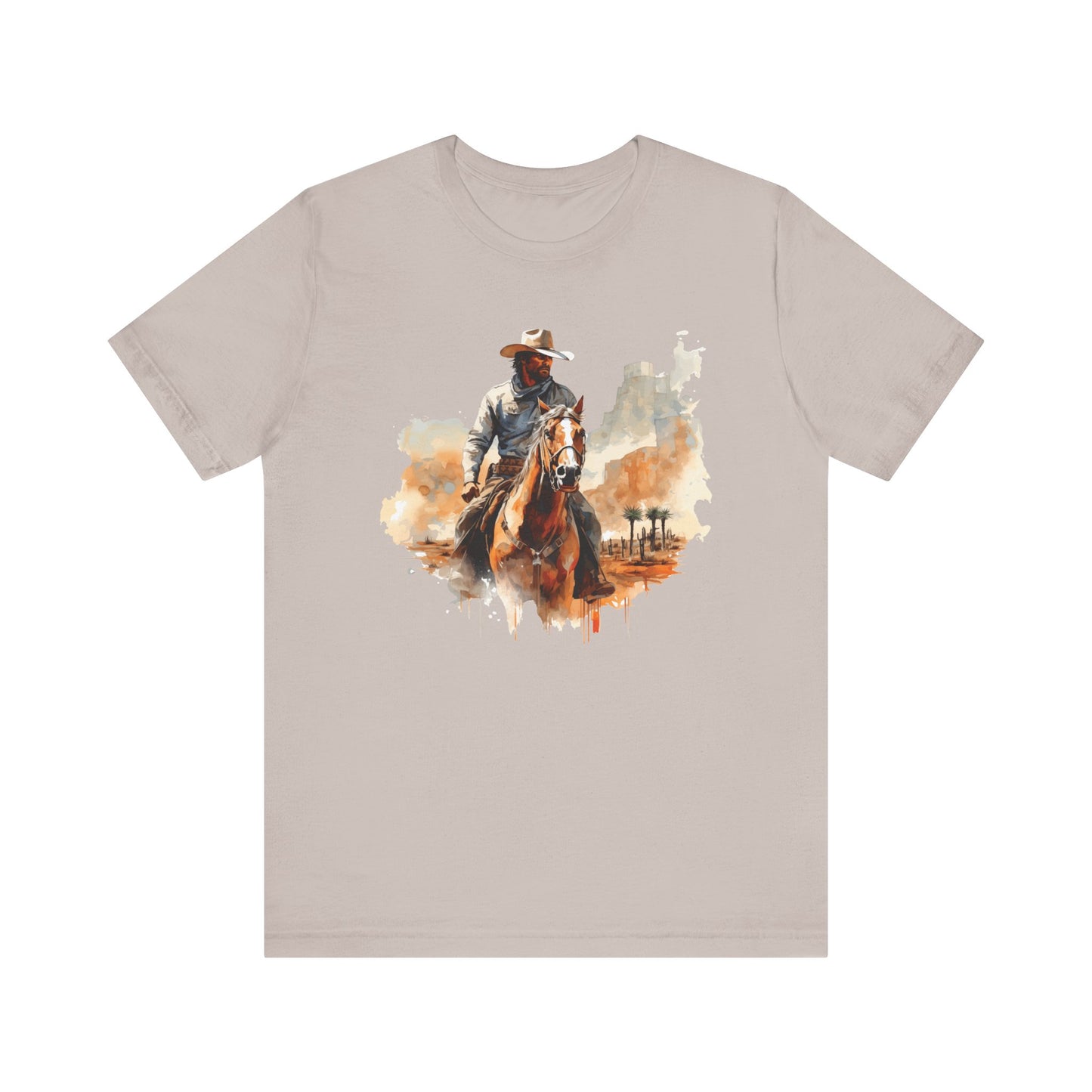 Lone Ranger: Bella Canvas T-shirt with Cowboy in Desert