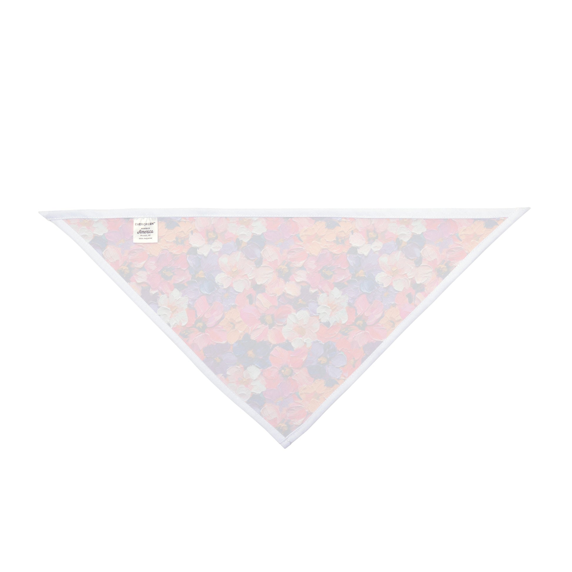 Unleash your dog's inner artist with our Artistic Bloom Dog Bandana/Wild Rag. The oil-painted flowers create a unique and vibrant look. Crafted from soft-spun polyester, this wild rag ensures comfort and style. Elevate your pup's fashion with this exclusive design, available only at Eliza Singer.