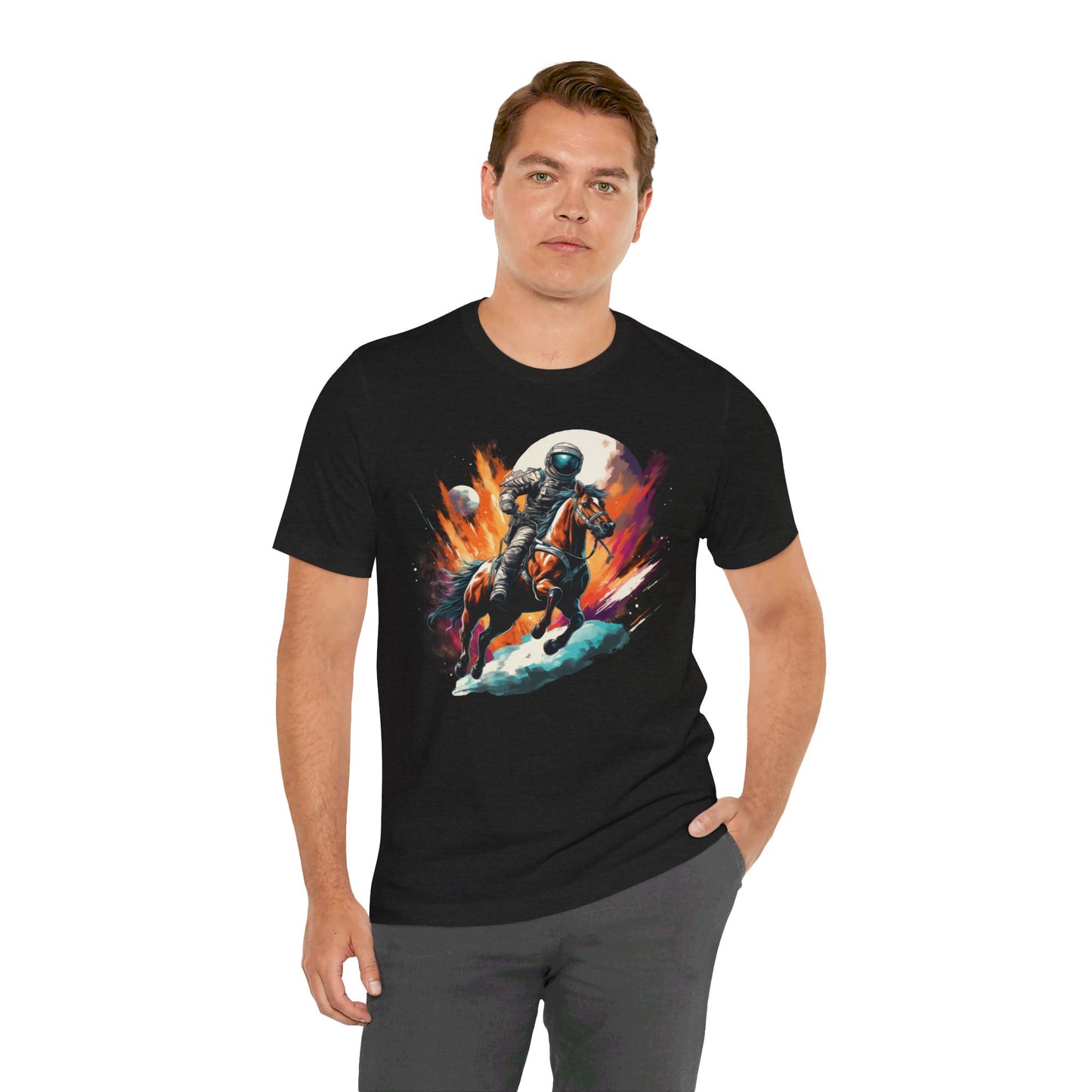Astronaut Cowboy in Space: Colorful Bella Canvas T-shirt