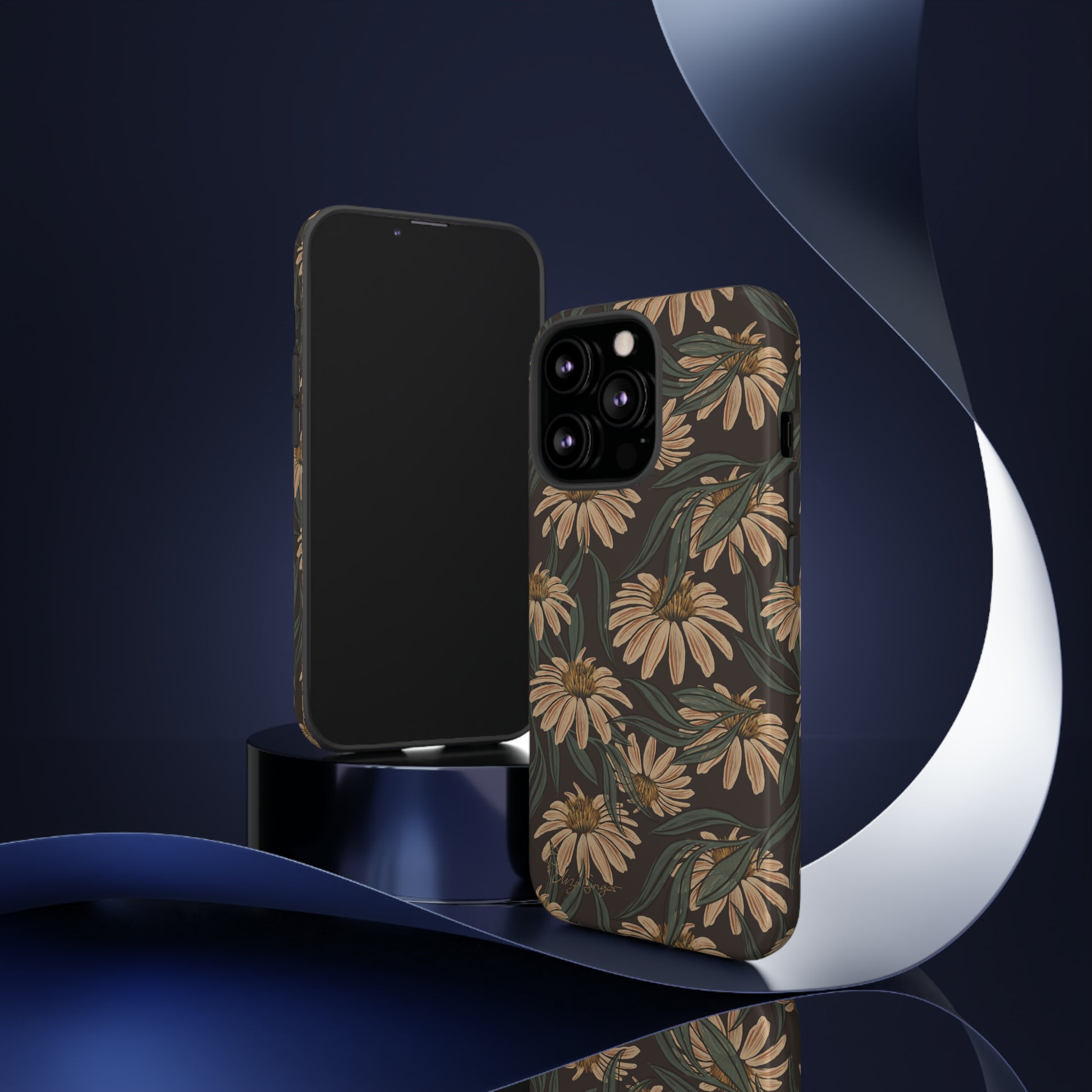 Meadows in Bloom: Boho Meadows Daisy iPhone Tough Protective Cover. A picturesque fusion of Flowers, Boho, and floral daisies in a Western design. Compatible with iPhone 15, 14, 13, XS, XR Pro/Max/Mini/P/Plus. Embrace Nature's Beauty with Style and Durability. #ElizaSinger #PhoneCase #BohoFloral