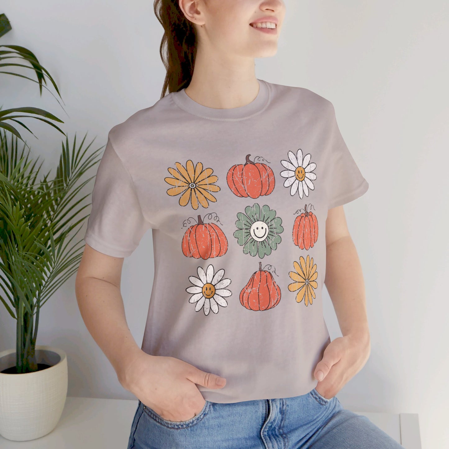 Daisy Pumpkin Patch: Halloween Bella Canvas T-shirt