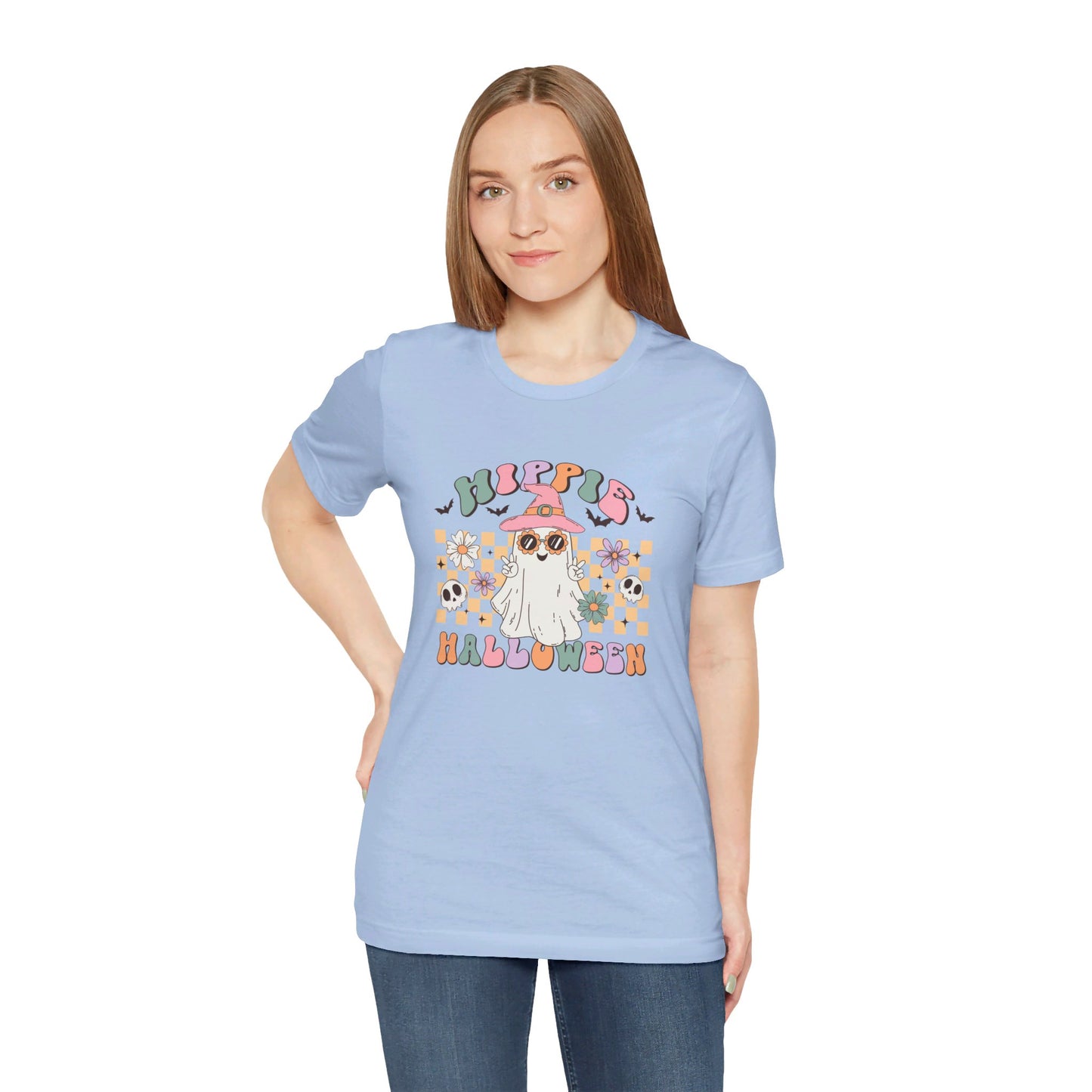 Hippie Halloween: Retro Ghost Bella Canvas T-shirt