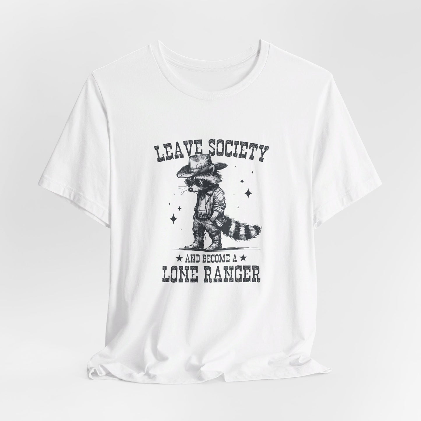 Lone Ranger: Bella Canvas T-shirt with Cowboy Raccoon