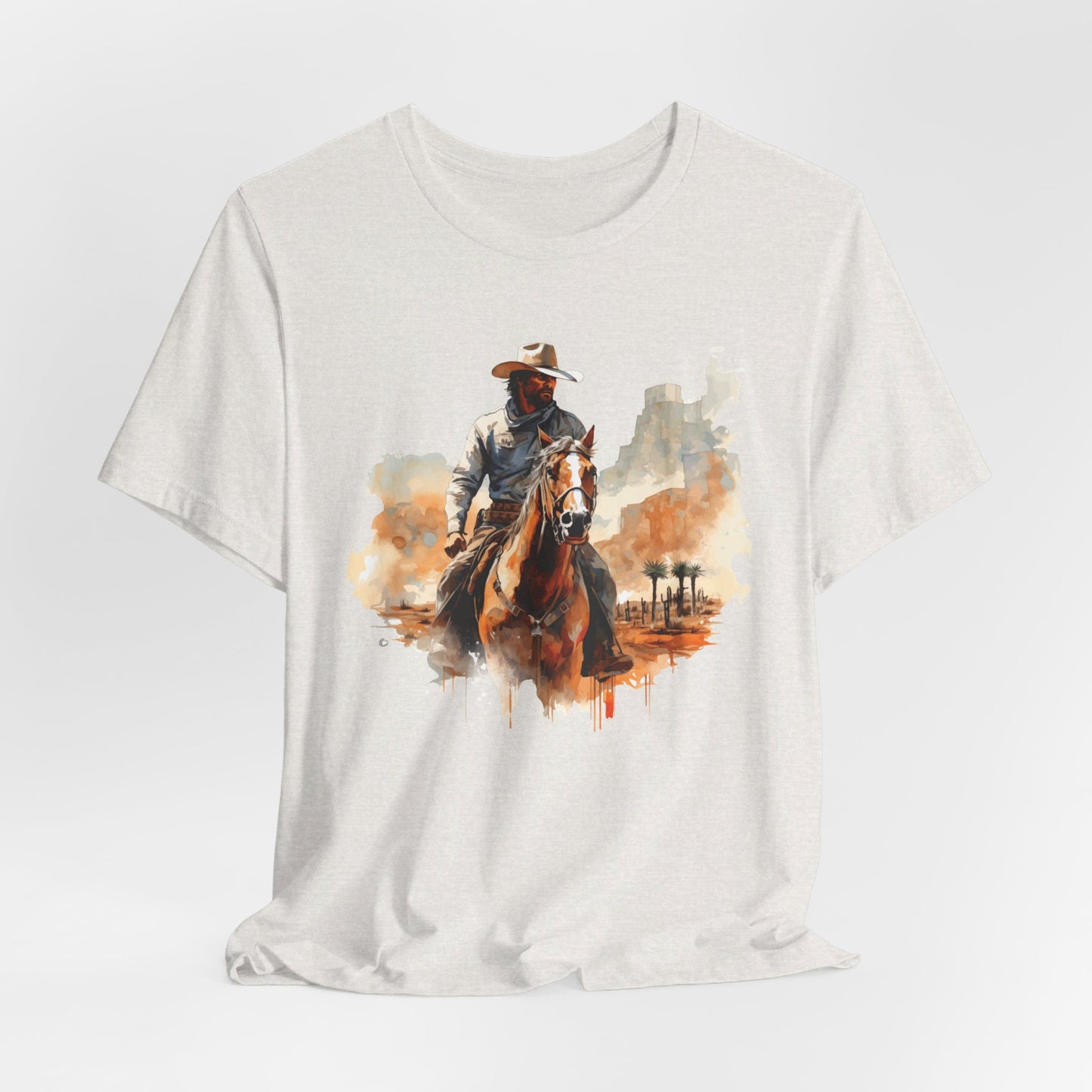 Lone Ranger: Bella Canvas T-shirt with Cowboy in Desert