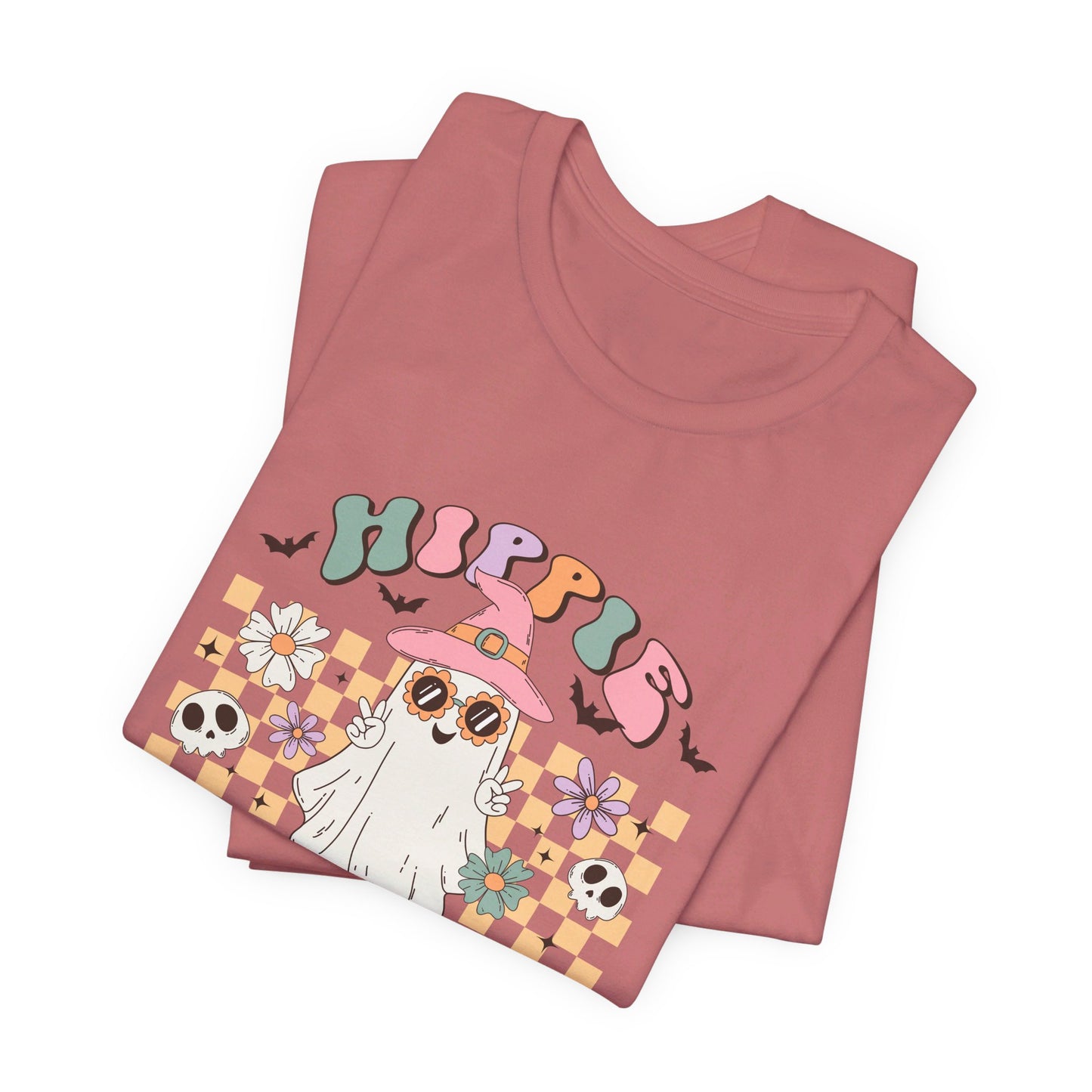 Hippie Halloween: Retro Ghost Bella Canvas T-shirt