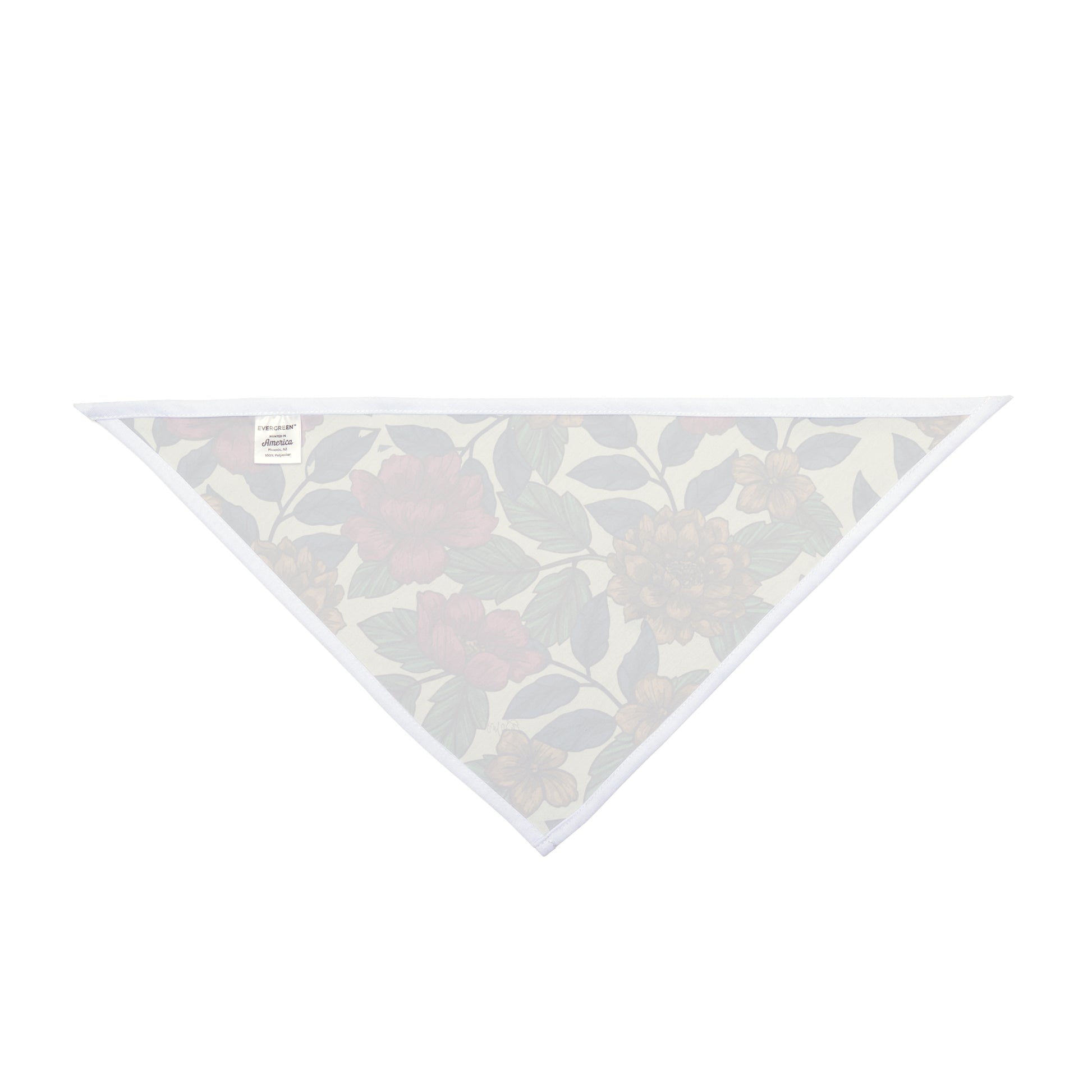 Transport your pup to a bygone era with our Vintage Charm Dog Bandana/Wild Rag. The vintage floral pattern on a mustard, burgundy, sand background with navy elements exudes timeless elegance. Crafted from soft-spun polyester, this wild rag ensures comfort and style. Elevate your dog's look with this exclusive design, available only at Eliza Singer. 