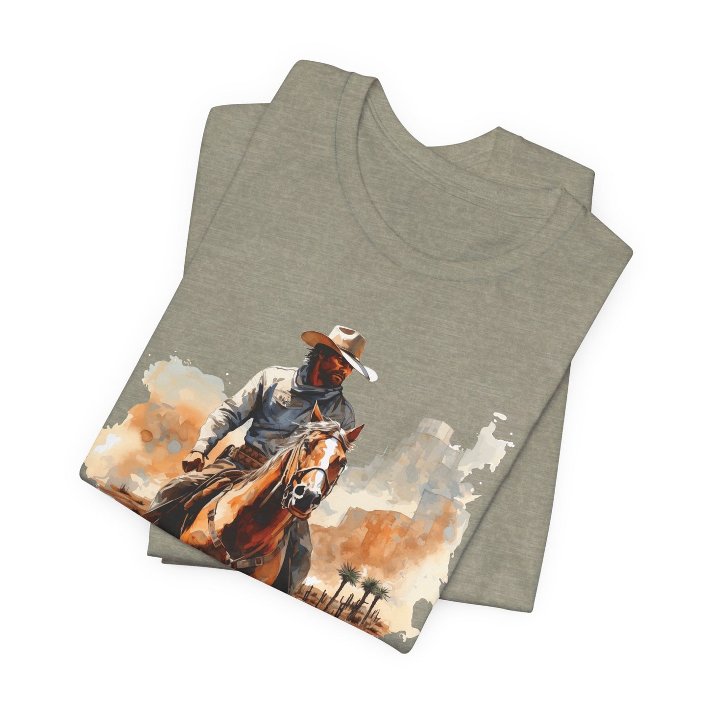 Lone Ranger: Bella Canvas T-shirt with Cowboy in Desert