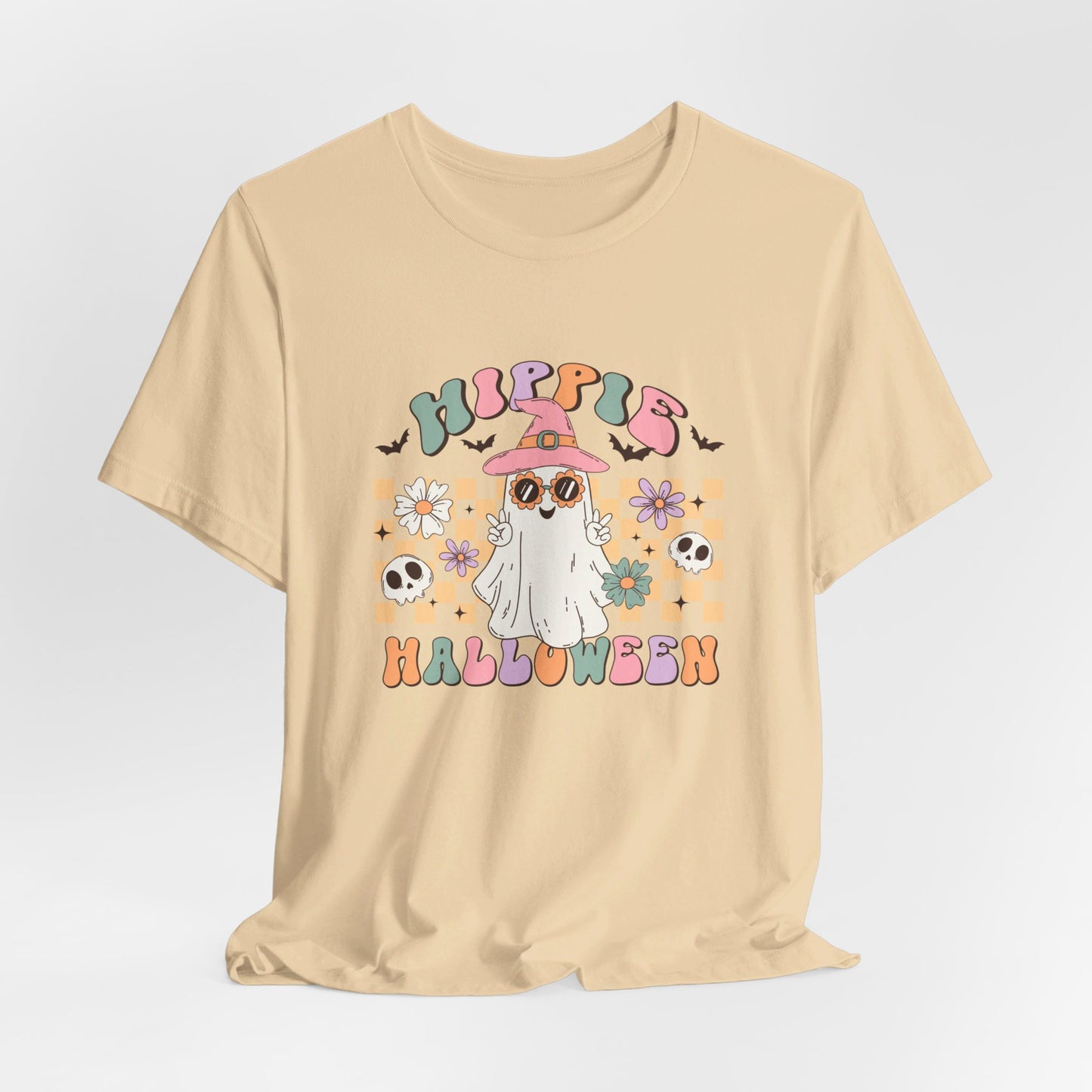 Hippie Halloween: Retro Ghost Bella Canvas T-shirt