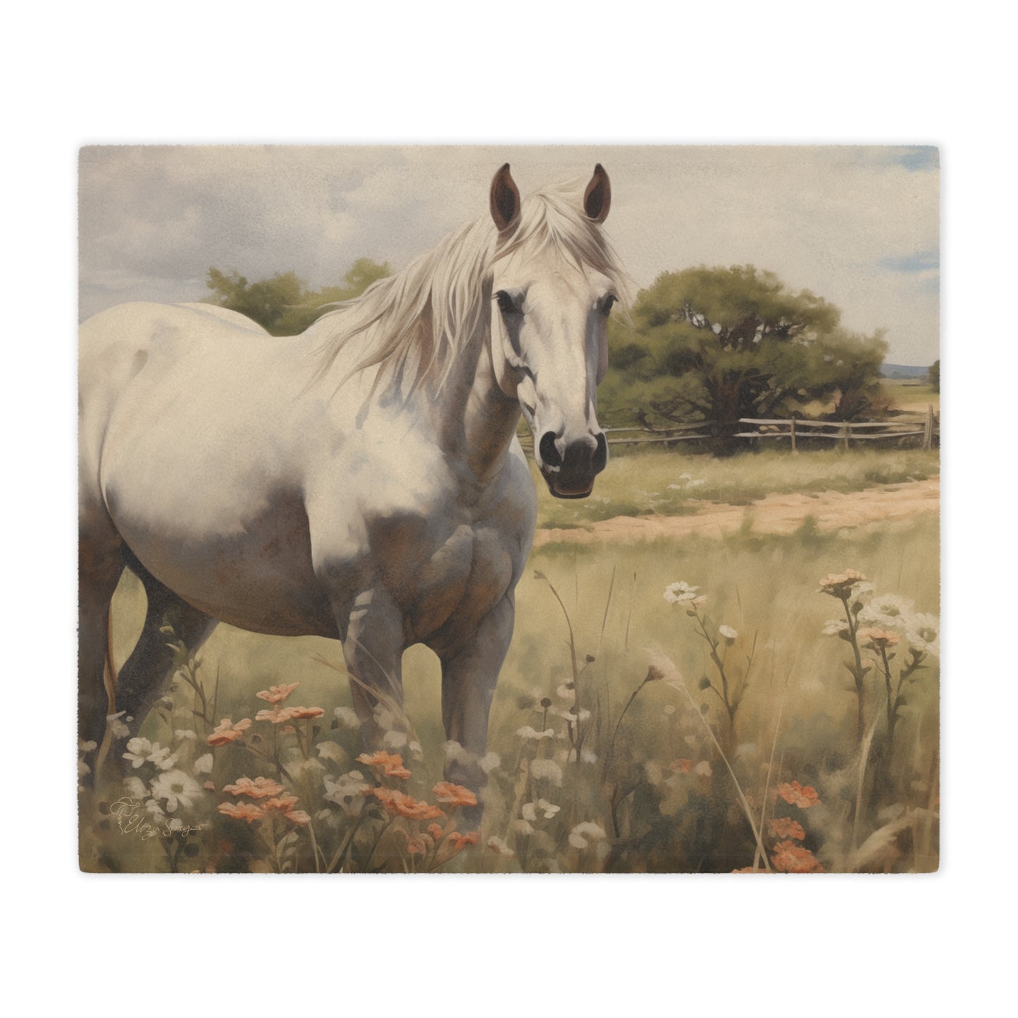 Majestic Ranch View Minky Blanket