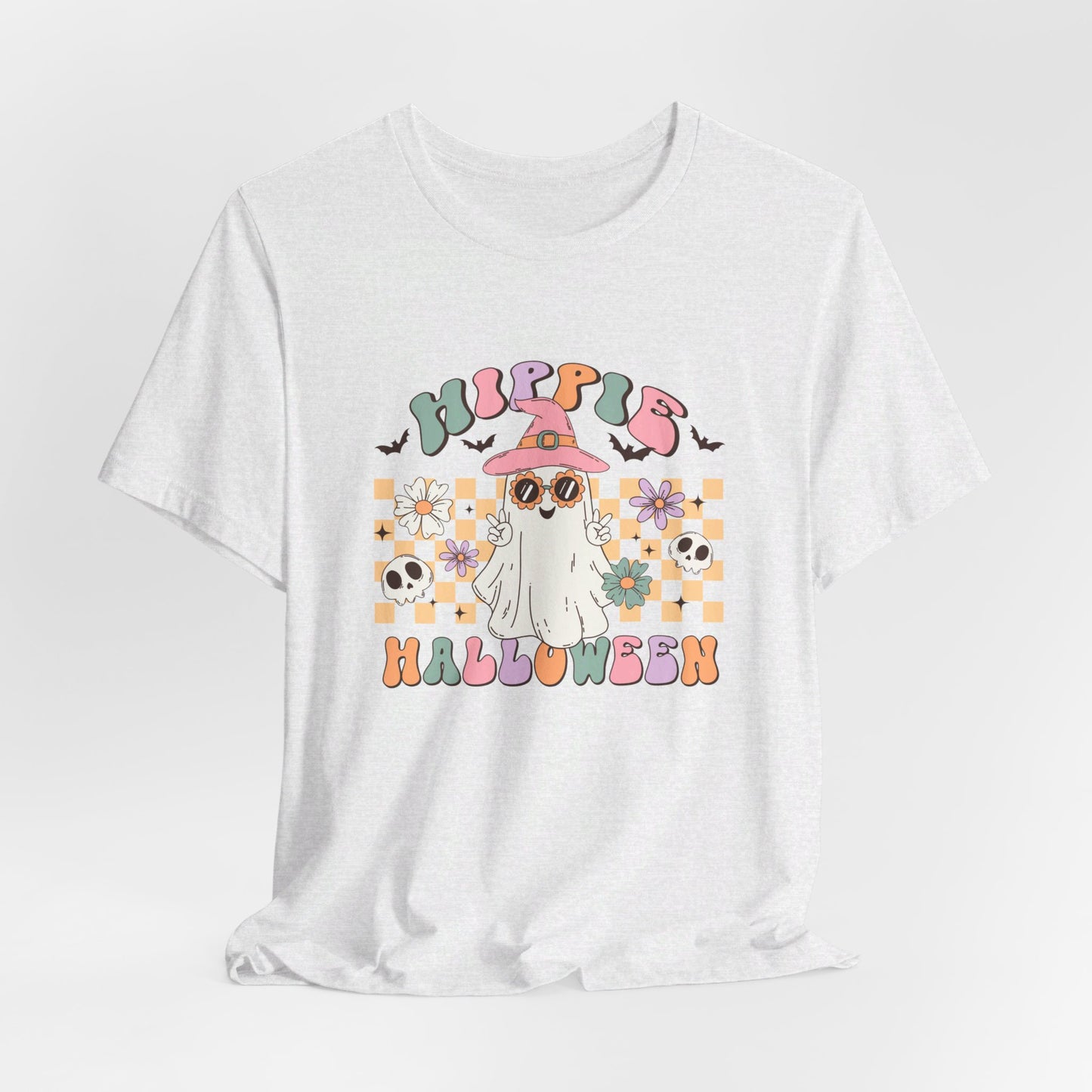 Hippie Halloween: Retro Ghost Bella Canvas T-shirt