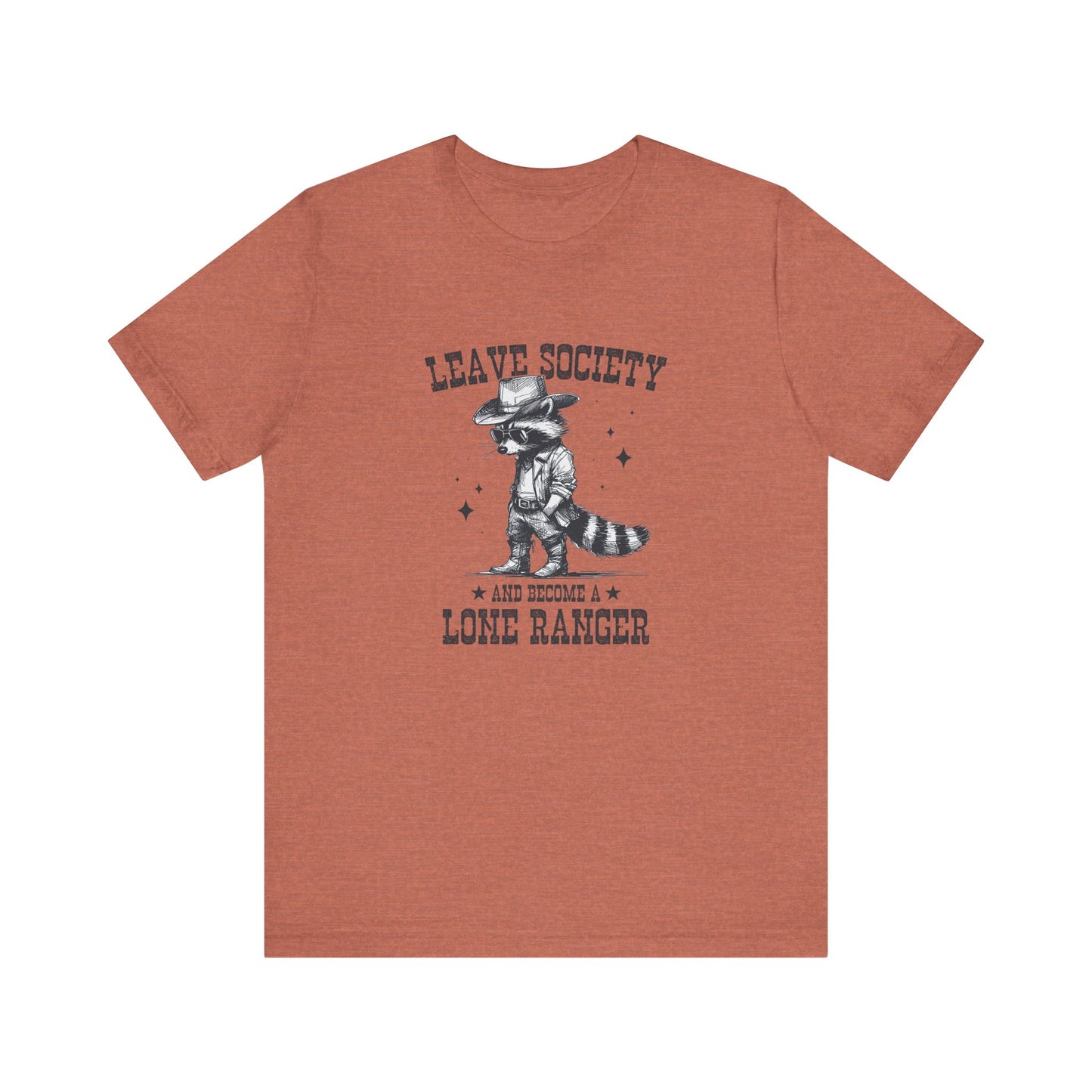 Lone Ranger: Bella Canvas T-shirt with Cowboy Raccoon