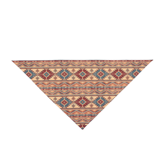 Elevate your dog's style with our Muted Aztec Dog Bandana/Wild Rag. The aztec design in a muted color scheme adds a touch of sophistication. Crafted from soft-spun polyester, this wild rag ensures comfort and style. Make every outing a fashion statement with this exclusive design, available only at Eliza Singer.