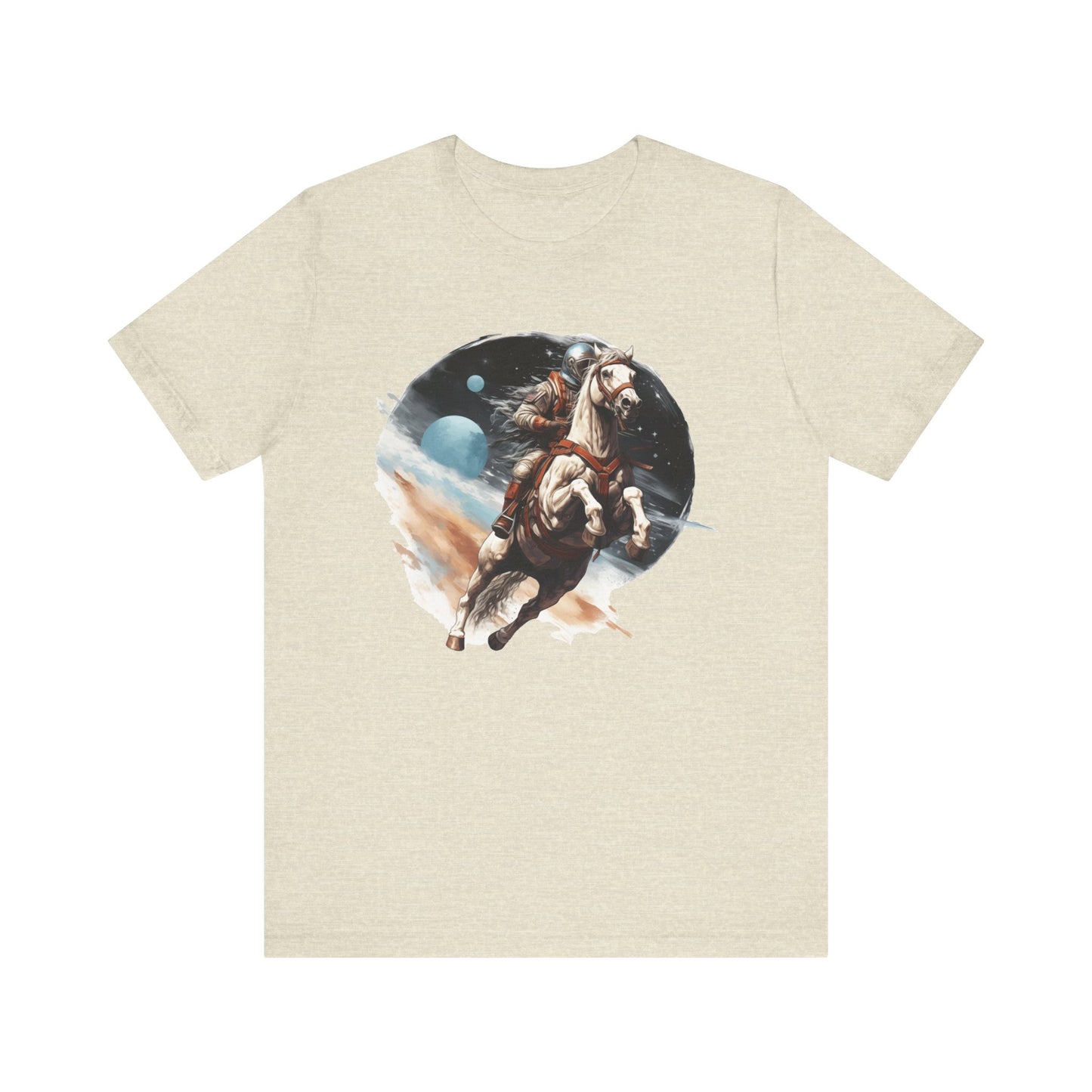 Intergalactic Rodeo: Astronaut on Horse Bella Canvas T-shirt