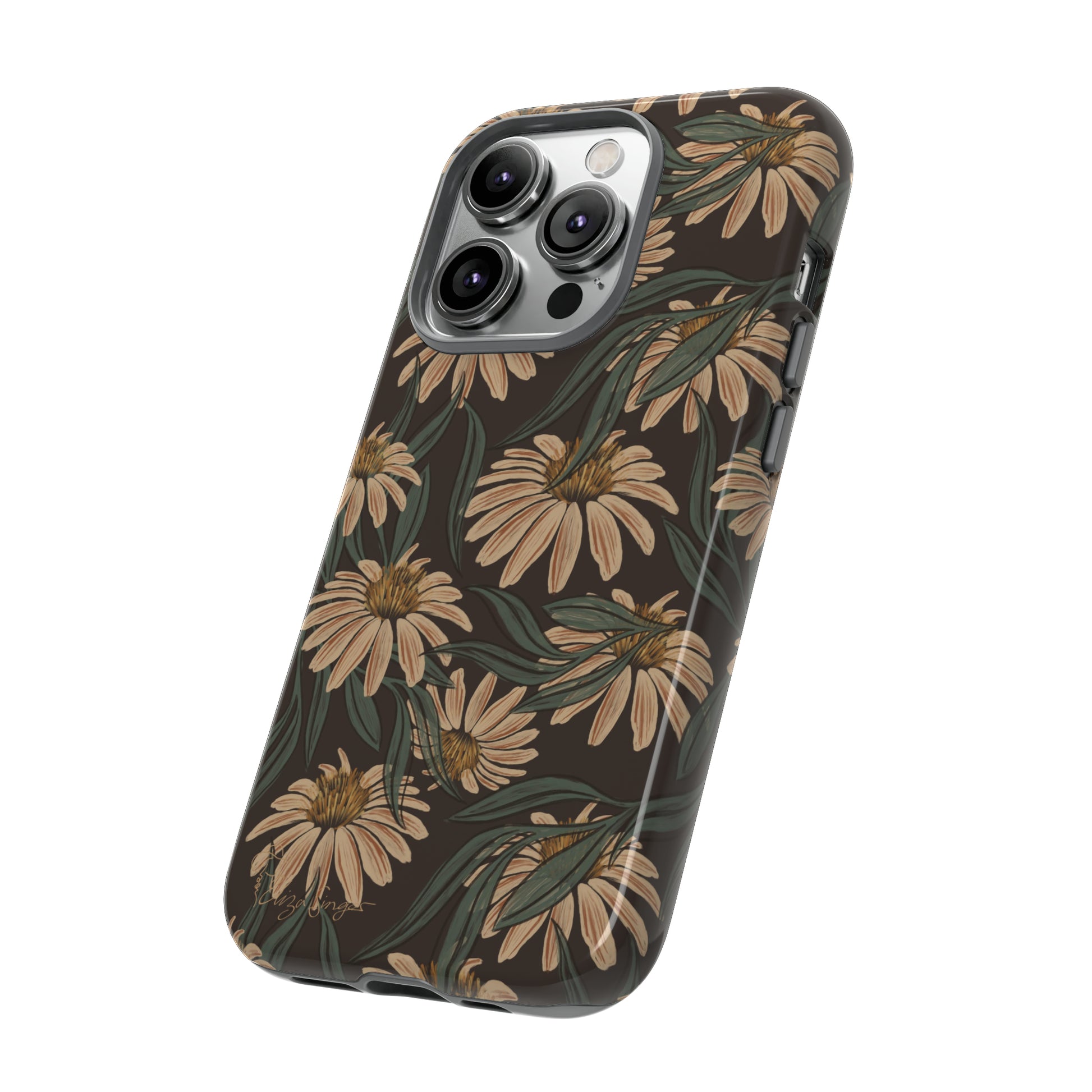 Meadows in Bloom: Boho Meadows Daisy iPhone Tough Protective Cover. A picturesque fusion of Flowers, Boho, and floral daisies in a Western design. Compatible with iPhone 15, 14, 13, XS, XR Pro/Max/Mini/P/Plus. Embrace Nature's Beauty with Style and Durability. #ElizaSinger #PhoneCase #BohoFloral