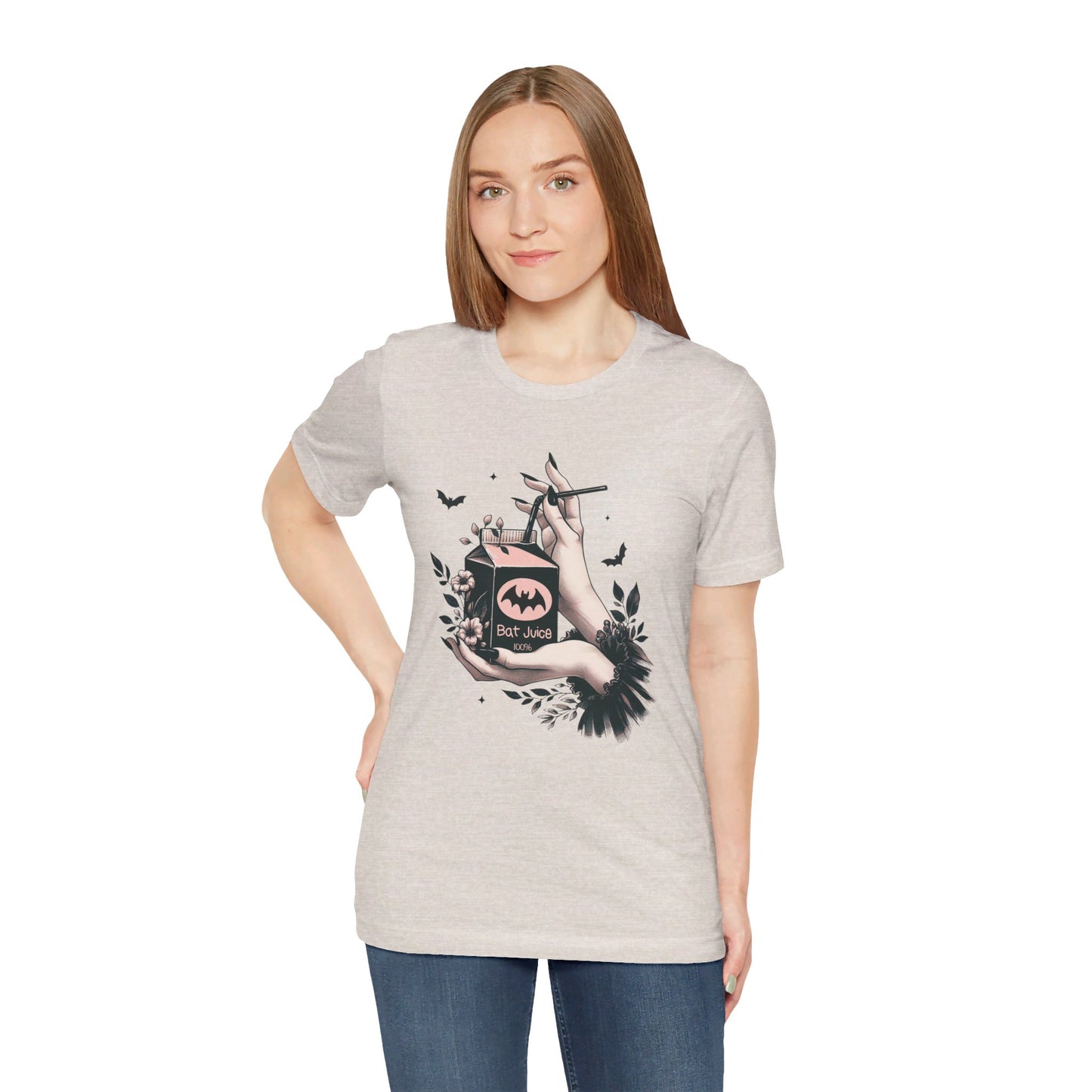 Bat Juice: Halloween Bella Canvas T-shirt with Hand and Tulle
