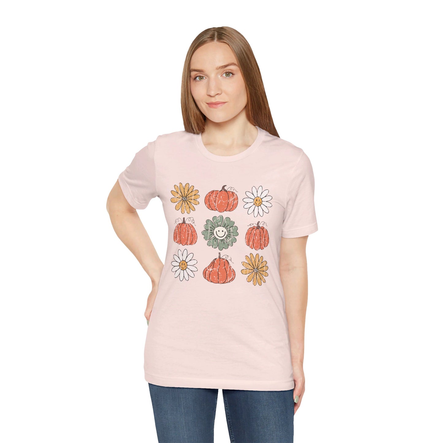Daisy Pumpkin Patch: Halloween Bella Canvas T-shirt