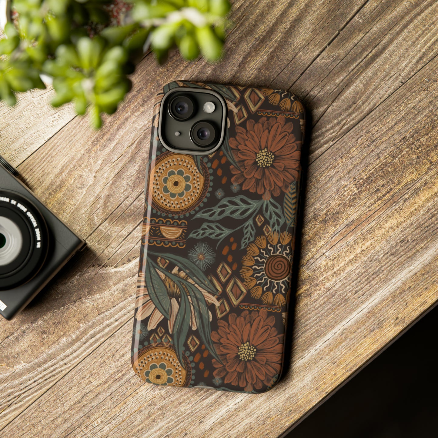 Rustic Boho Bloom: Blissfully Boho Rustic Daisy iPhone Tough Protective Cover. An artful fusion of Flowers, Boho, and floral daisies in a Western design. Compatible with iPhone 15, 14, 13, XS, XR Pro/Max/Mini/P/Plus. Embrace Bohemian Elegance with Durability and Style. #ElizaSinger #PhoneCase #BohoFloral