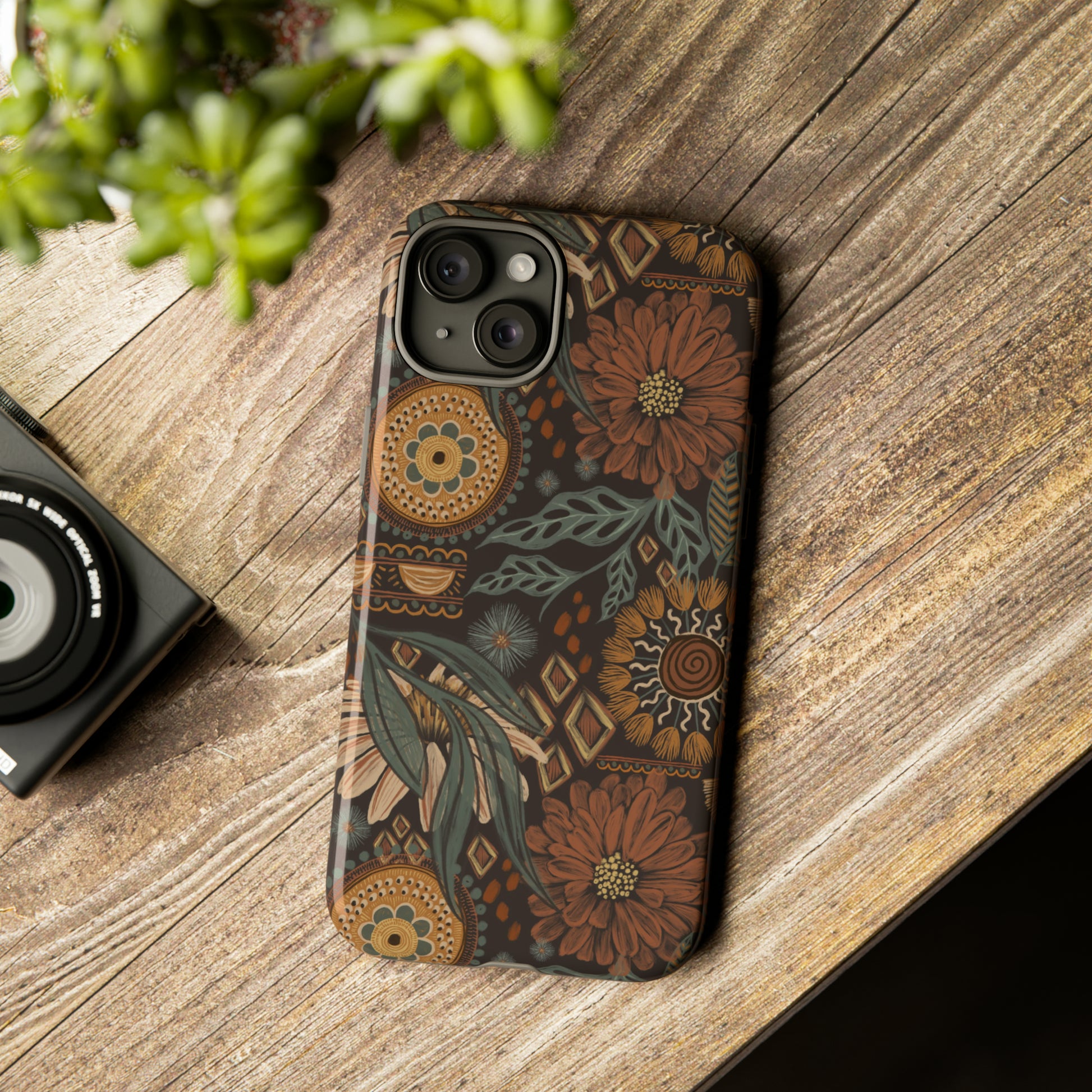 Rustic Boho Bloom: Blissfully Boho Rustic Daisy iPhone Tough Protective Cover. An artful fusion of Flowers, Boho, and floral daisies in a Western design. Compatible with iPhone 15, 14, 13, XS, XR Pro/Max/Mini/P/Plus. Embrace Bohemian Elegance with Durability and Style. #ElizaSinger #PhoneCase #BohoFloral