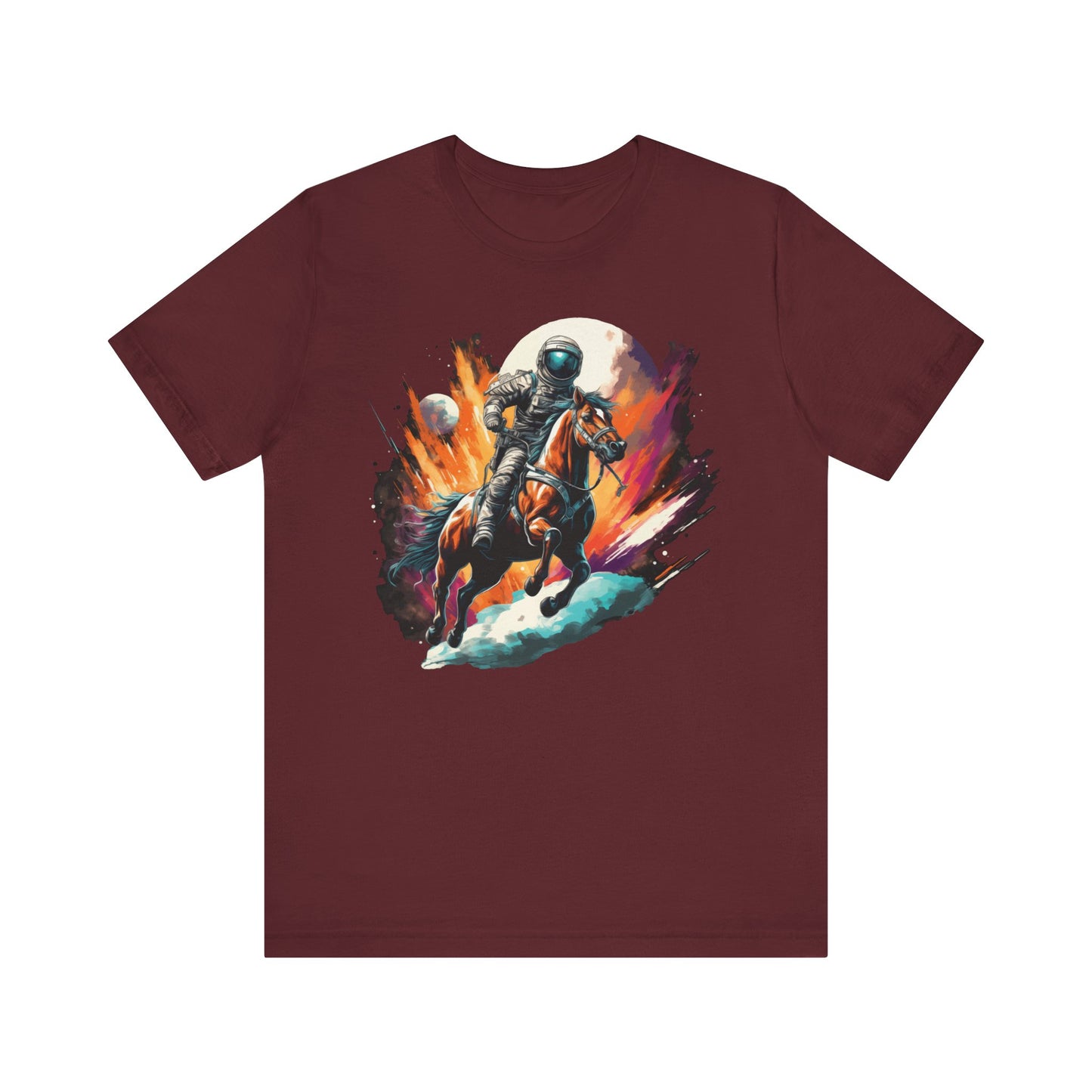 Astronaut Cowboy in Space: Colorful Bella Canvas T-shirt