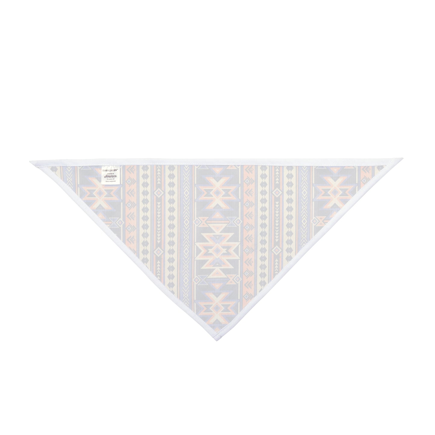 Explore the vast Western horizon with our Western Skyline Dog Bandana/Wild Rag. The navy and light orange Aztec design captures the essence of the West, bringing a touch of adventure to your dog's style. Crafted from soft-spun polyester, this wild rag ensures comfort and style. Make a statement on every outing with this exclusive design, available only at Eliza Singer.