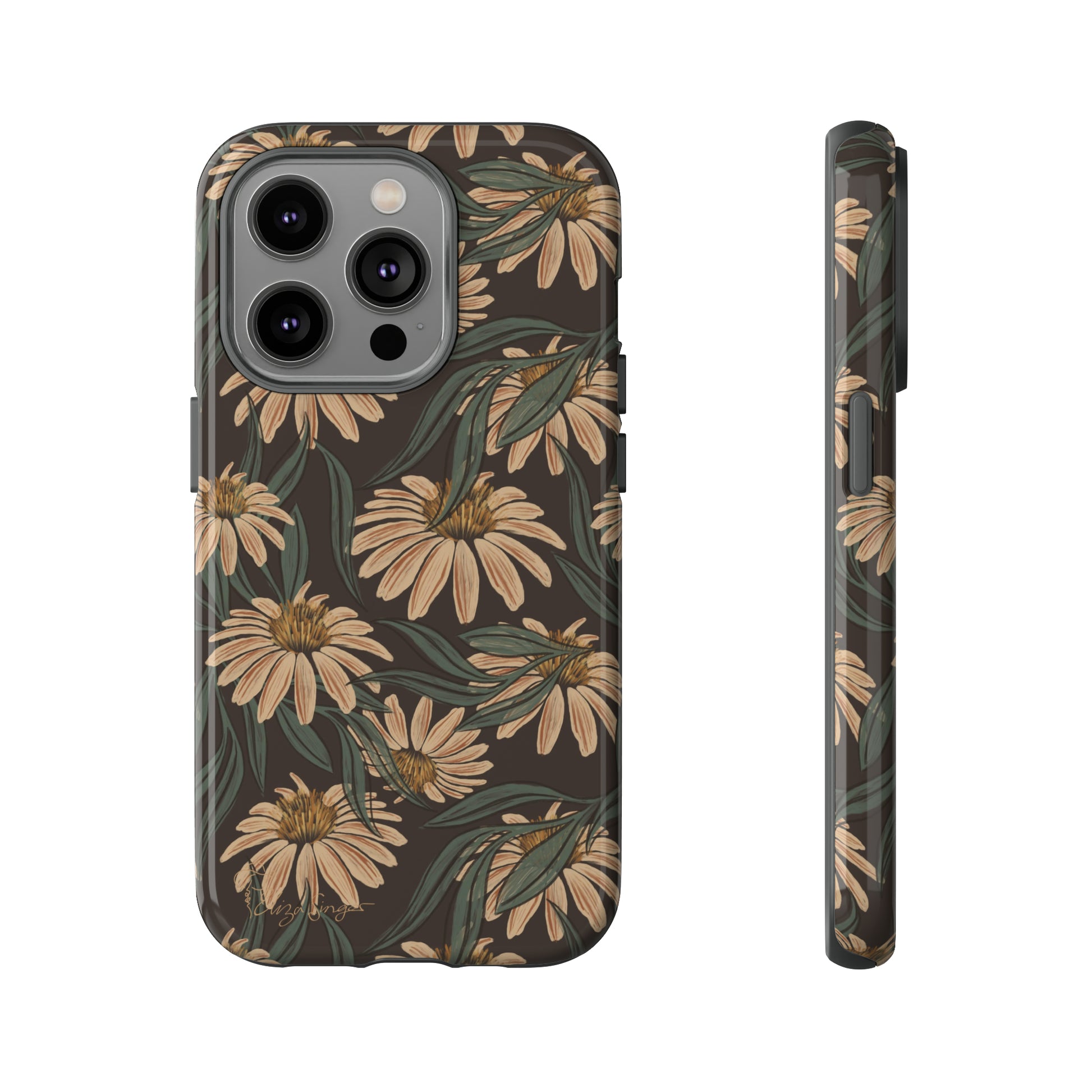 Meadows in Bloom: Boho Meadows Daisy iPhone Tough Protective Cover. A picturesque fusion of Flowers, Boho, and floral daisies in a Western design. Compatible with iPhone 15, 14, 13, XS, XR Pro/Max/Mini/P/Plus. Embrace Nature's Beauty with Style and Durability. #ElizaSinger #PhoneCase #BohoFloral