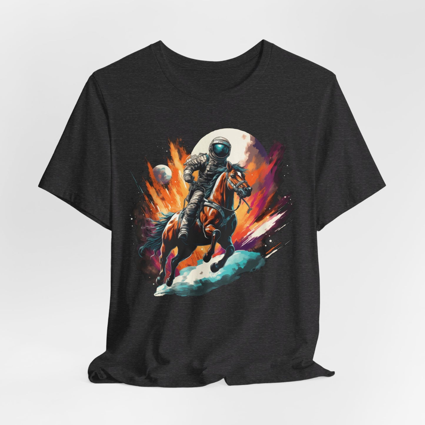 Astronaut Cowboy in Space: Colorful Bella Canvas T-shirt