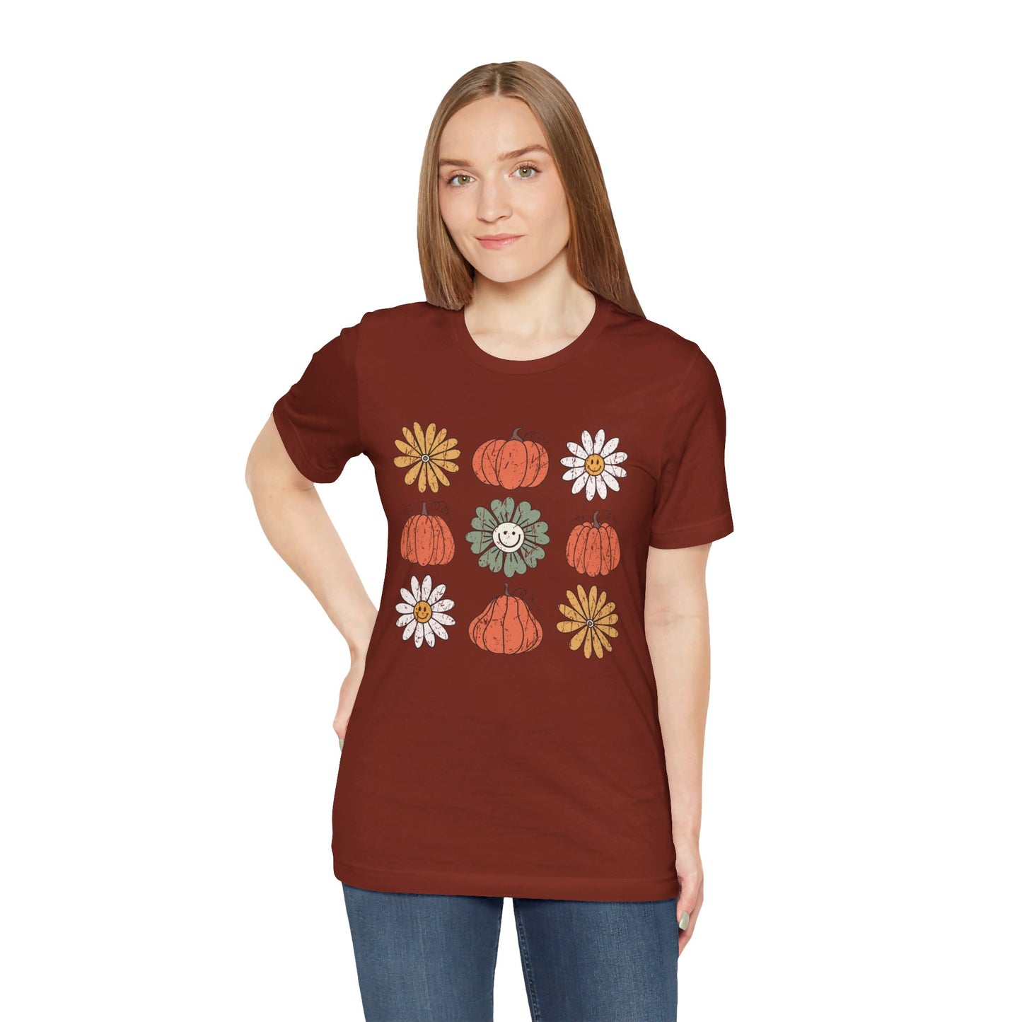 Daisy Pumpkin Patch: Halloween Bella Canvas T-shirt