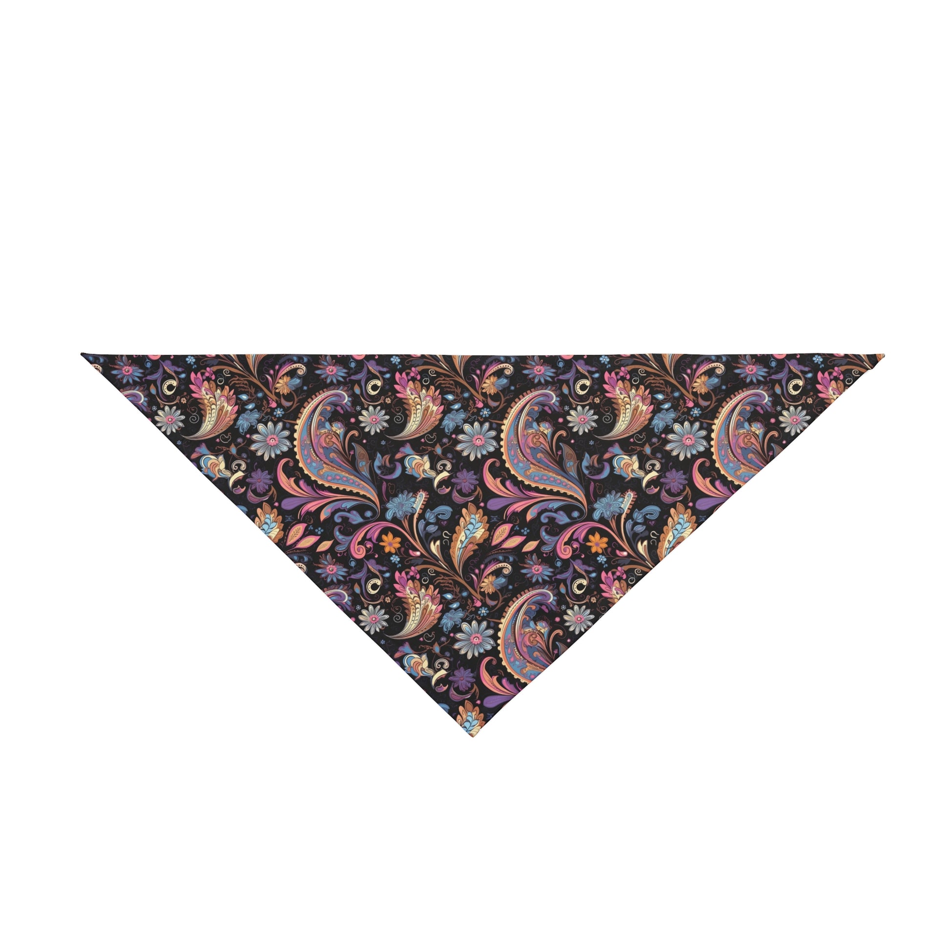 Embark on a journey of paisley dreams with our Paisley Dream Dog Bandana/Wild Rag. A paisley-style design on a dark background, featuring shades of soft purples, pinks, and touches of peach, creates a sophisticated and timeless accessory. Crafted from soft-spun polyester, this bandana/wild rag ensures both comfort and durability. Explore exclusive pet fashion at Eliza Singer, where each piece is a celebration of individuality and craftsmanship, designed for the discerning pet enthusiast.