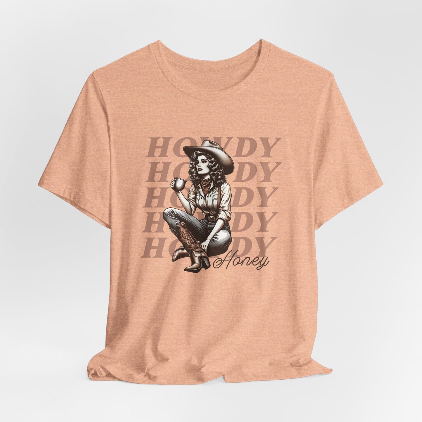 Howdy Honey: Vintage Cowgirl Bella Canvas T-shirt