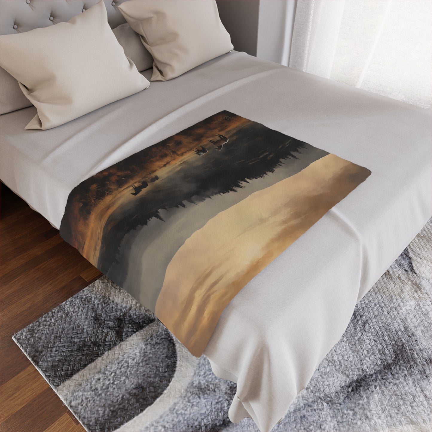 Sunset Grazing Minky Blanket