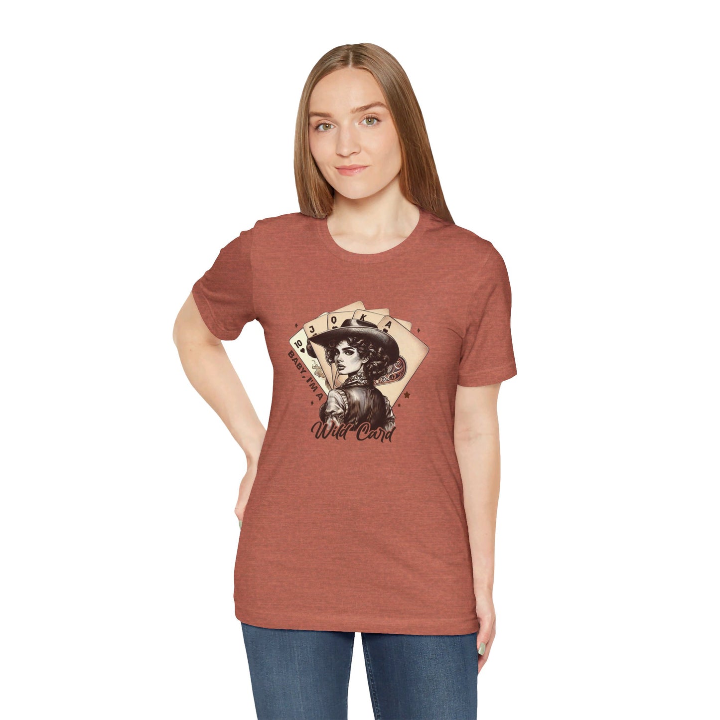 Wild Card: Bella Canvas T-shirt with Vintage Cowgirl