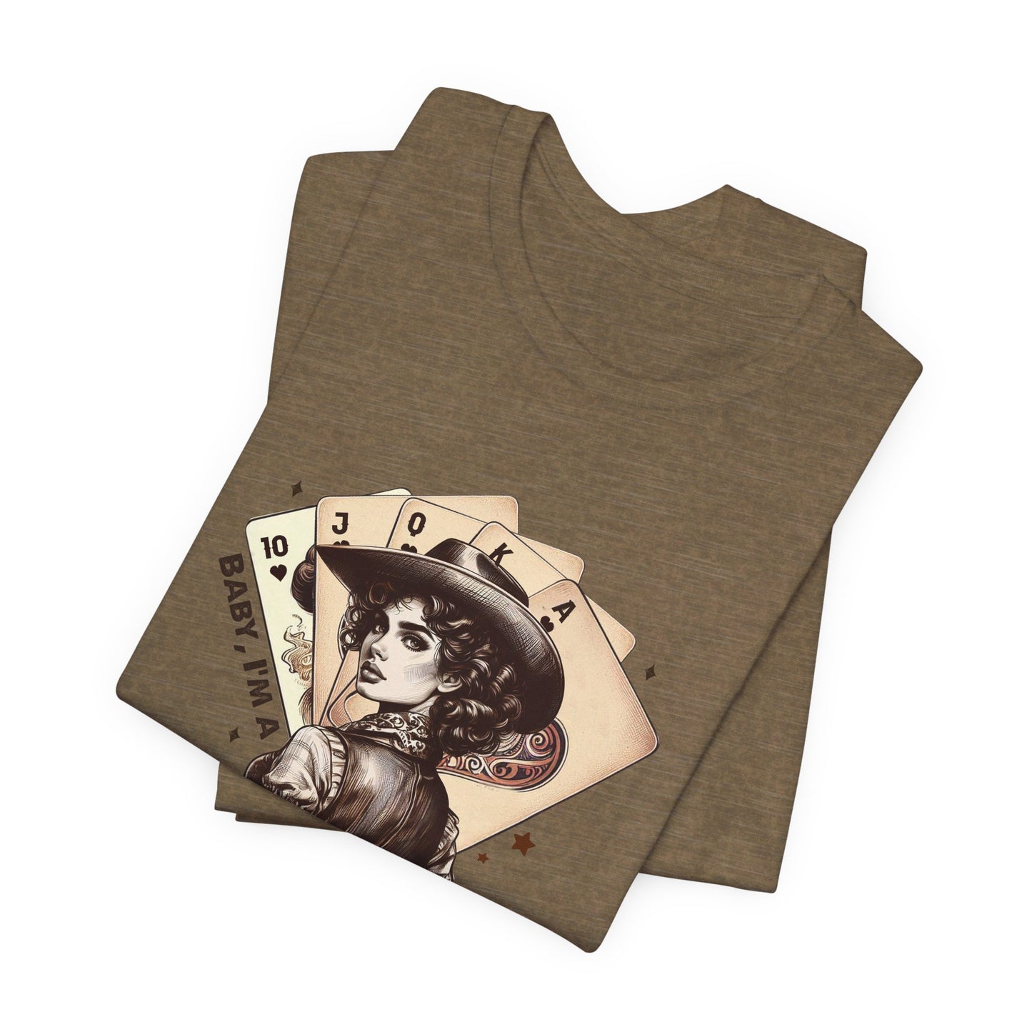 Wild Card: Bella Canvas T-shirt with Vintage Cowgirl