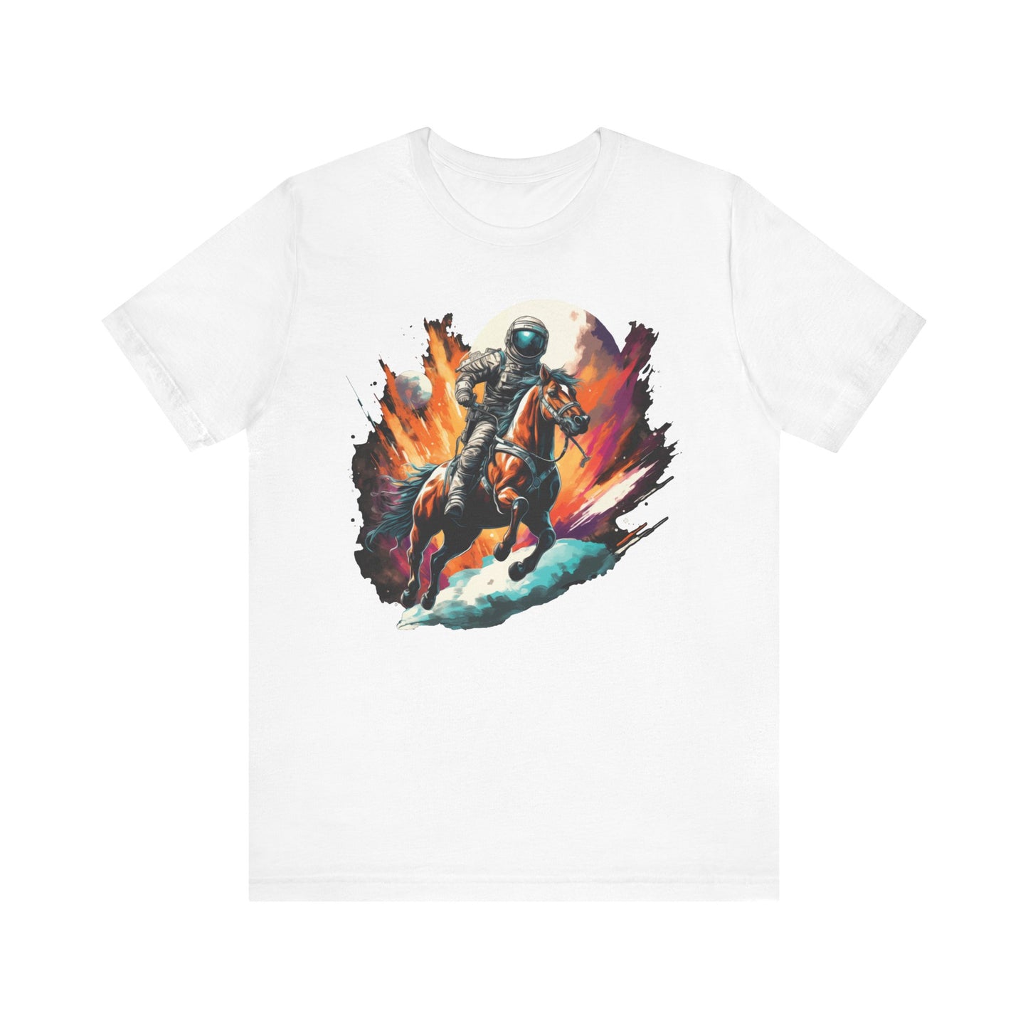 Astronaut Cowboy in Space: Colorful Bella Canvas T-shirt