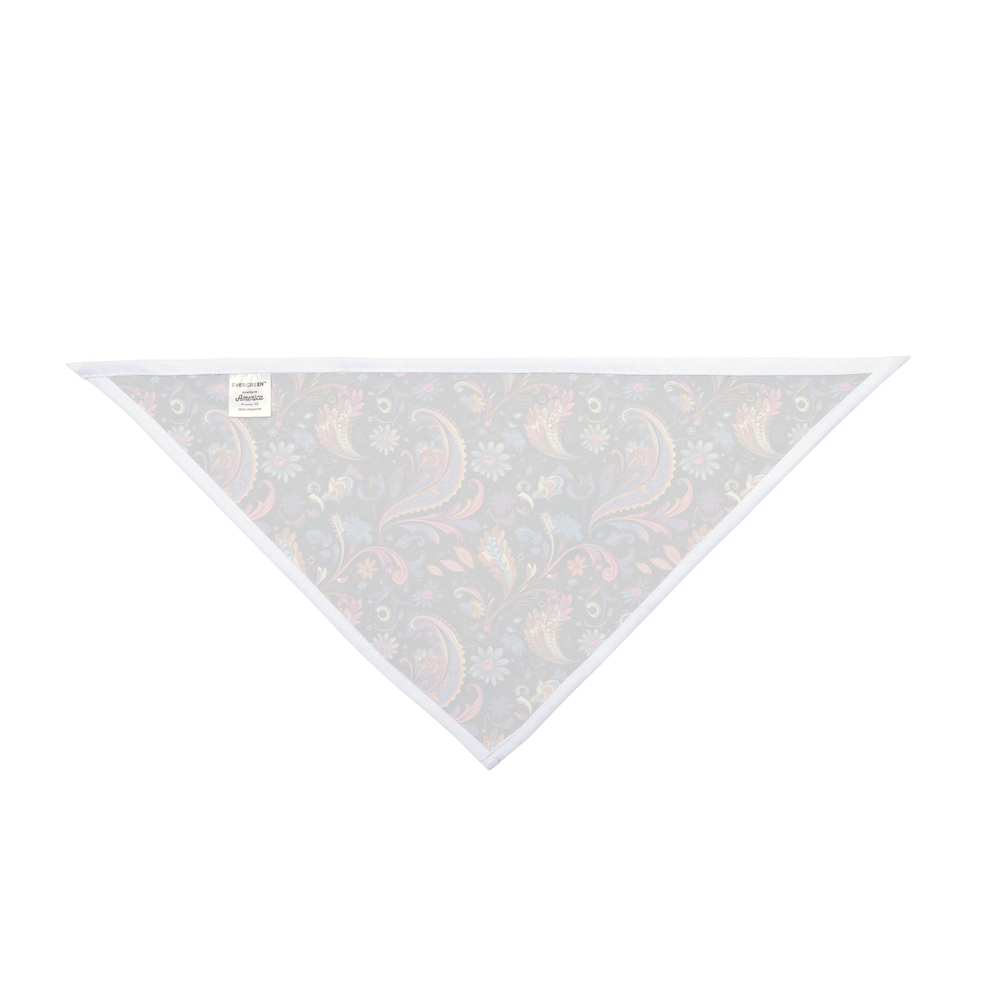 Embark on a journey of paisley dreams with our Paisley Dream Dog Bandana/Wild Rag. A paisley-style design on a dark background, featuring shades of soft purples, pinks, and touches of peach, creates a sophisticated and timeless accessory. Crafted from soft-spun polyester, this bandana/wild rag ensures both comfort and durability. Explore exclusive pet fashion at Eliza Singer, where each piece is a celebration of individuality and craftsmanship, designed for the discerning pet enthusiast.