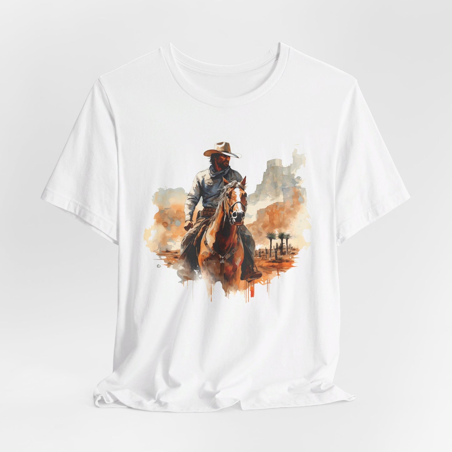 Lone Ranger: Bella Canvas T-shirt with Cowboy in Desert