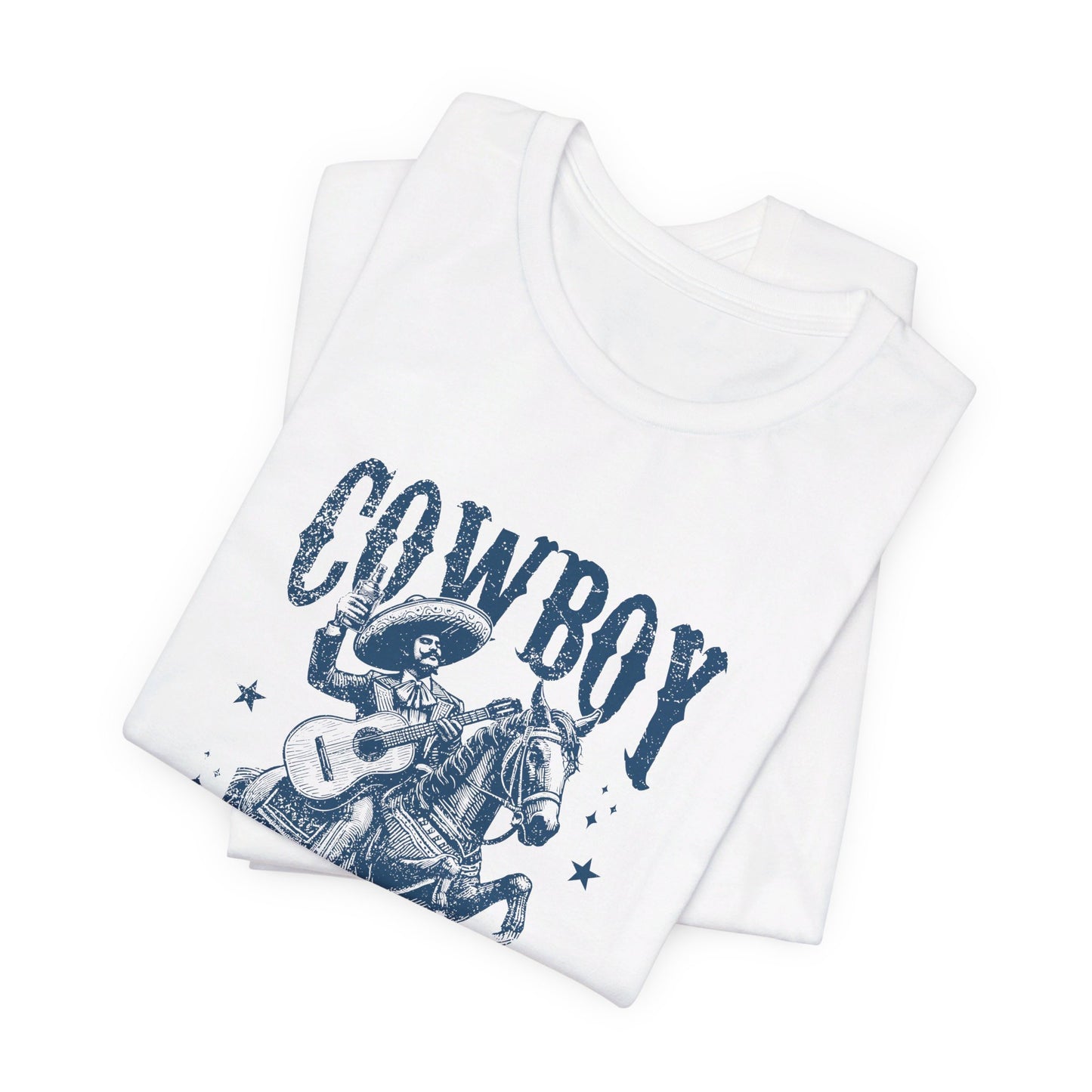 Cowboy Vibes: Bella Canvas T-shirt with Sombrero and Horse