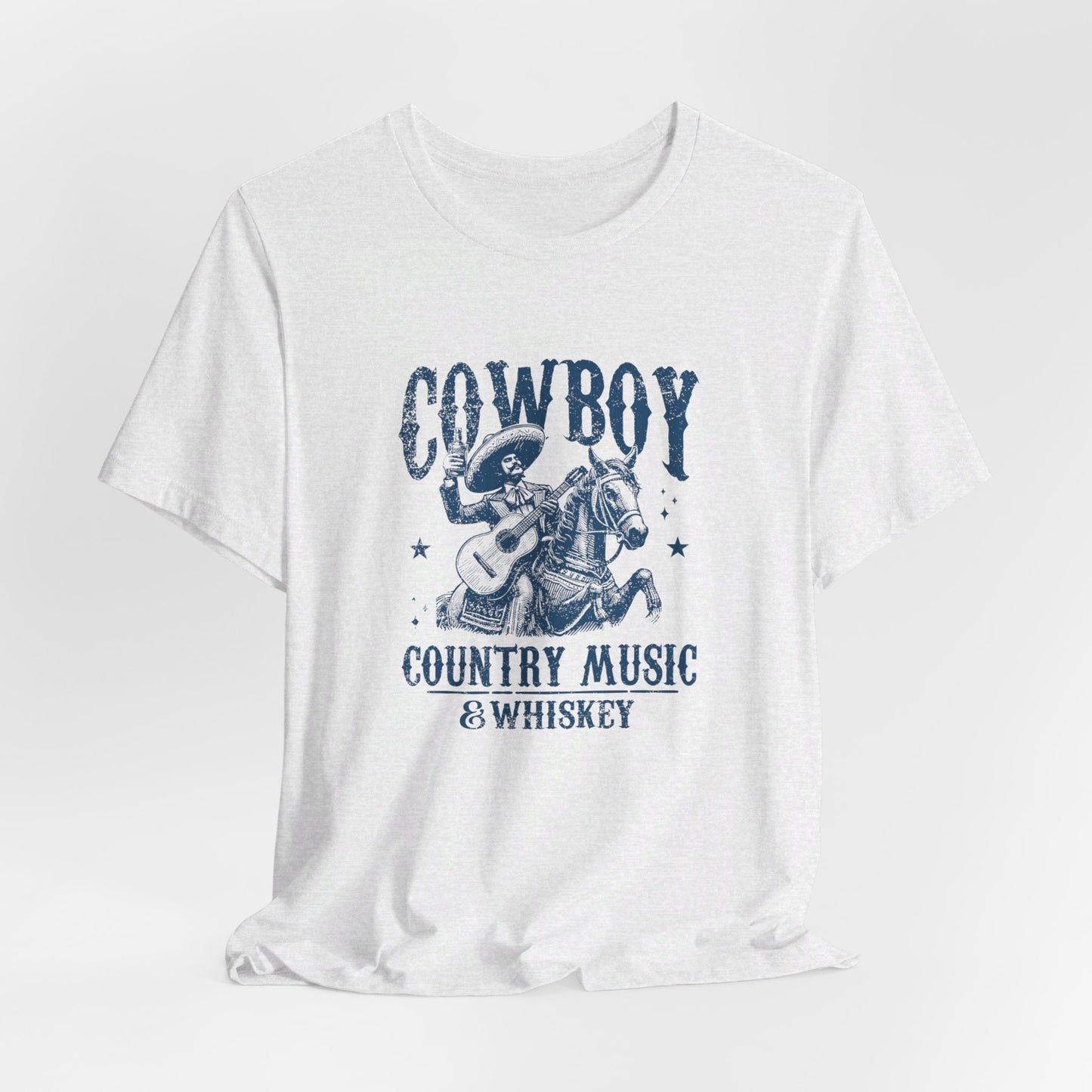Cowboy Vibes: Bella Canvas T-shirt with Sombrero and Horse