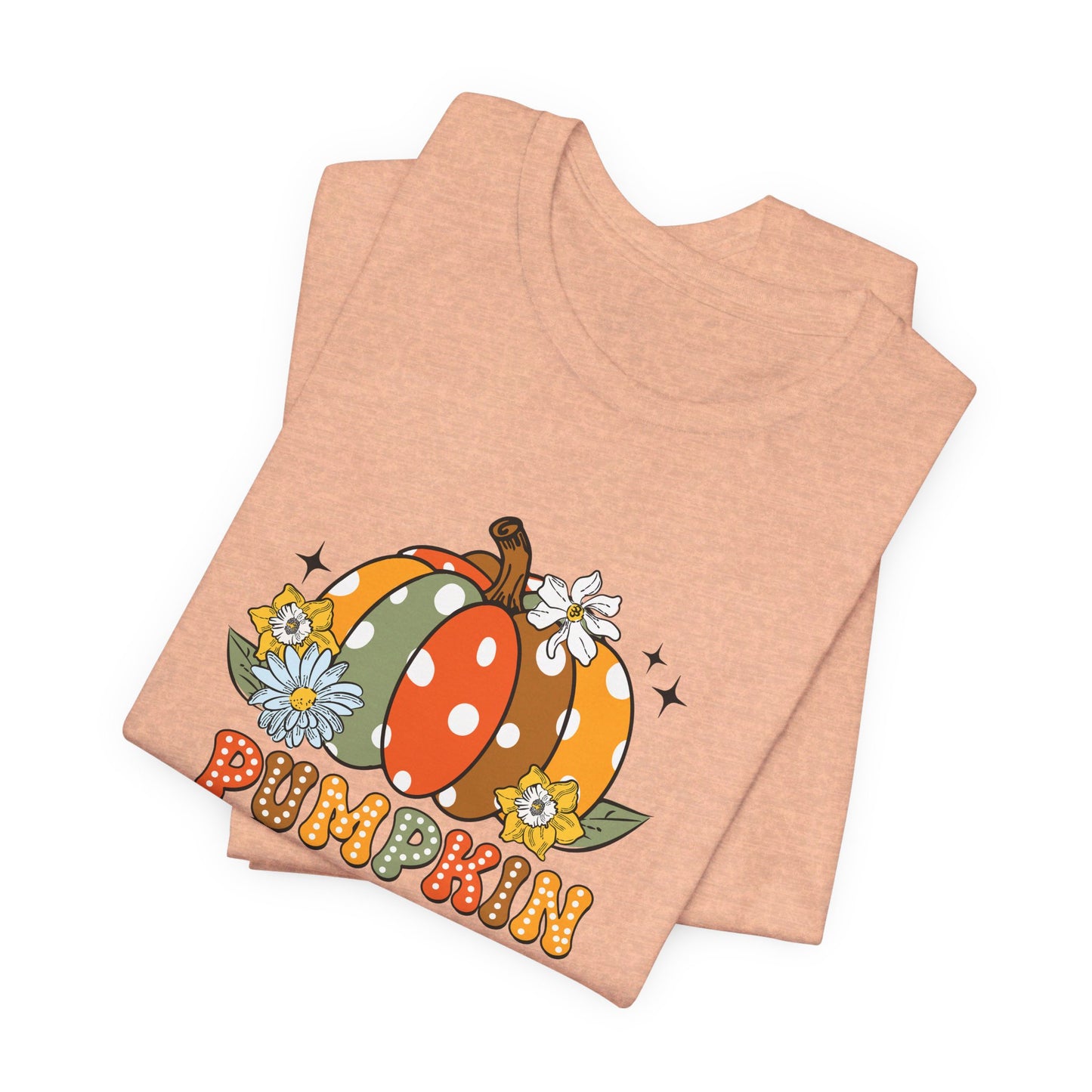 Pumpkin Season: Bella Canvas T-shirt with Multicolored Pumpkins