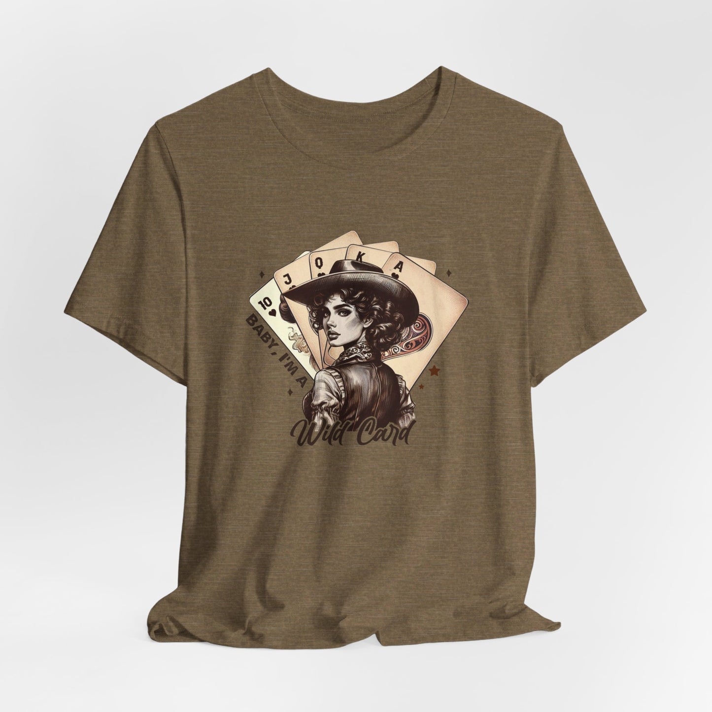 Wild Card: Bella Canvas T-shirt with Vintage Cowgirl