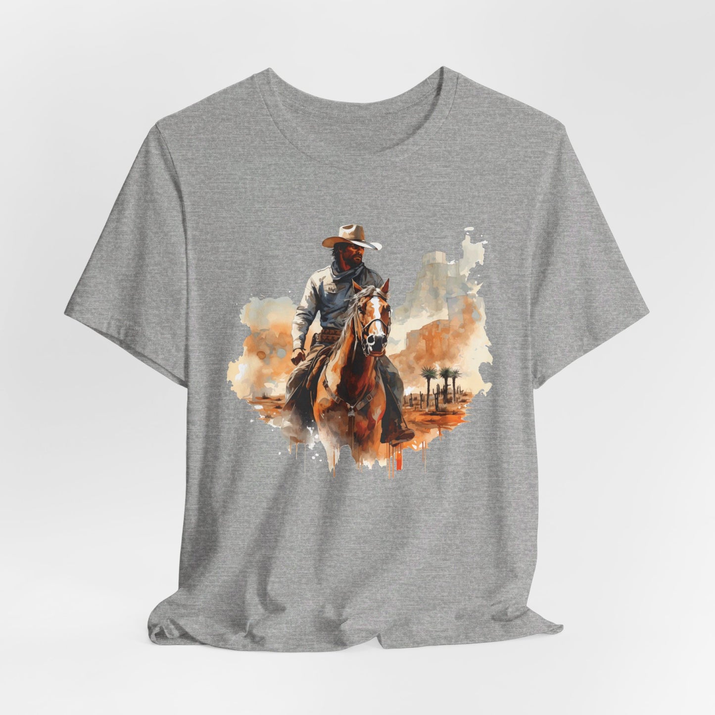Lone Ranger: Bella Canvas T-shirt with Cowboy in Desert