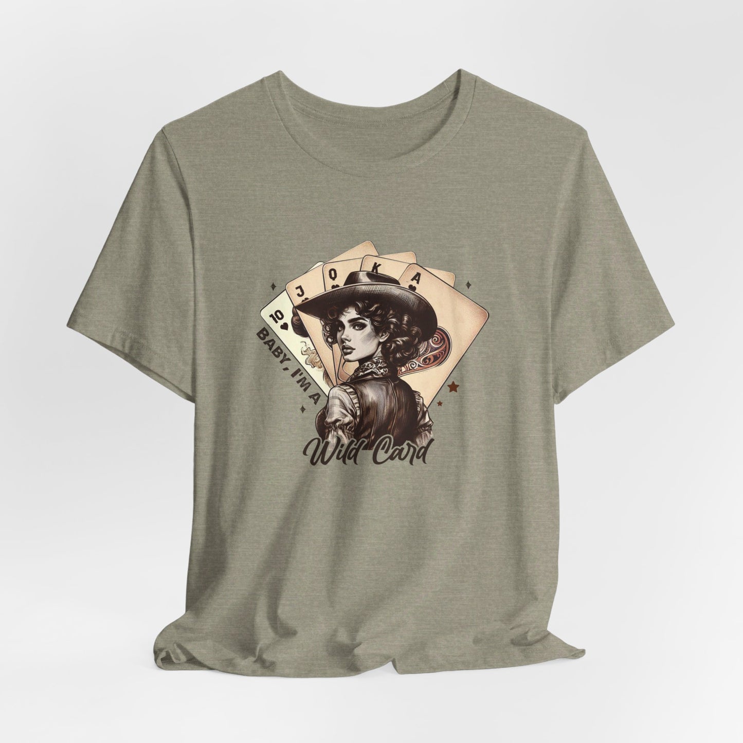 Wild Card: Bella Canvas T-shirt with Vintage Cowgirl