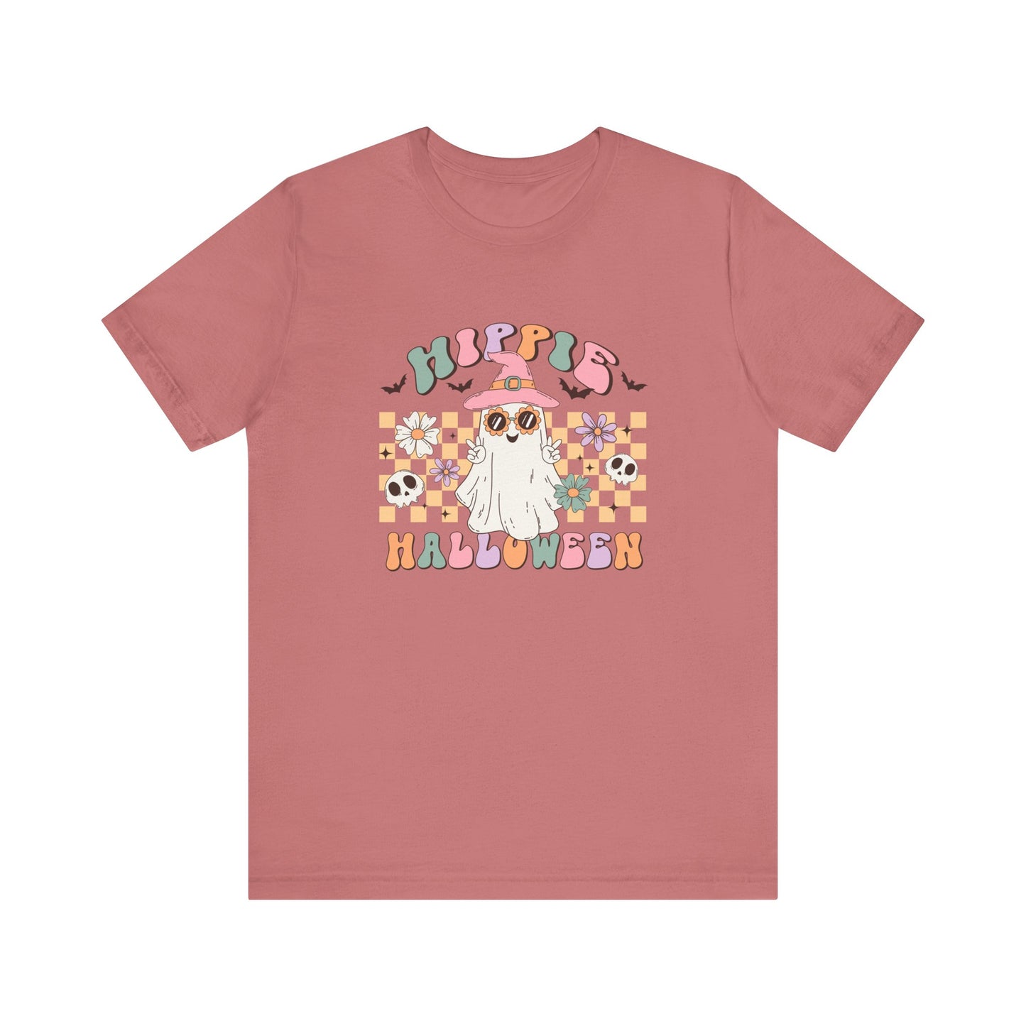Hippie Halloween: Retro Ghost Bella Canvas T-shirt
