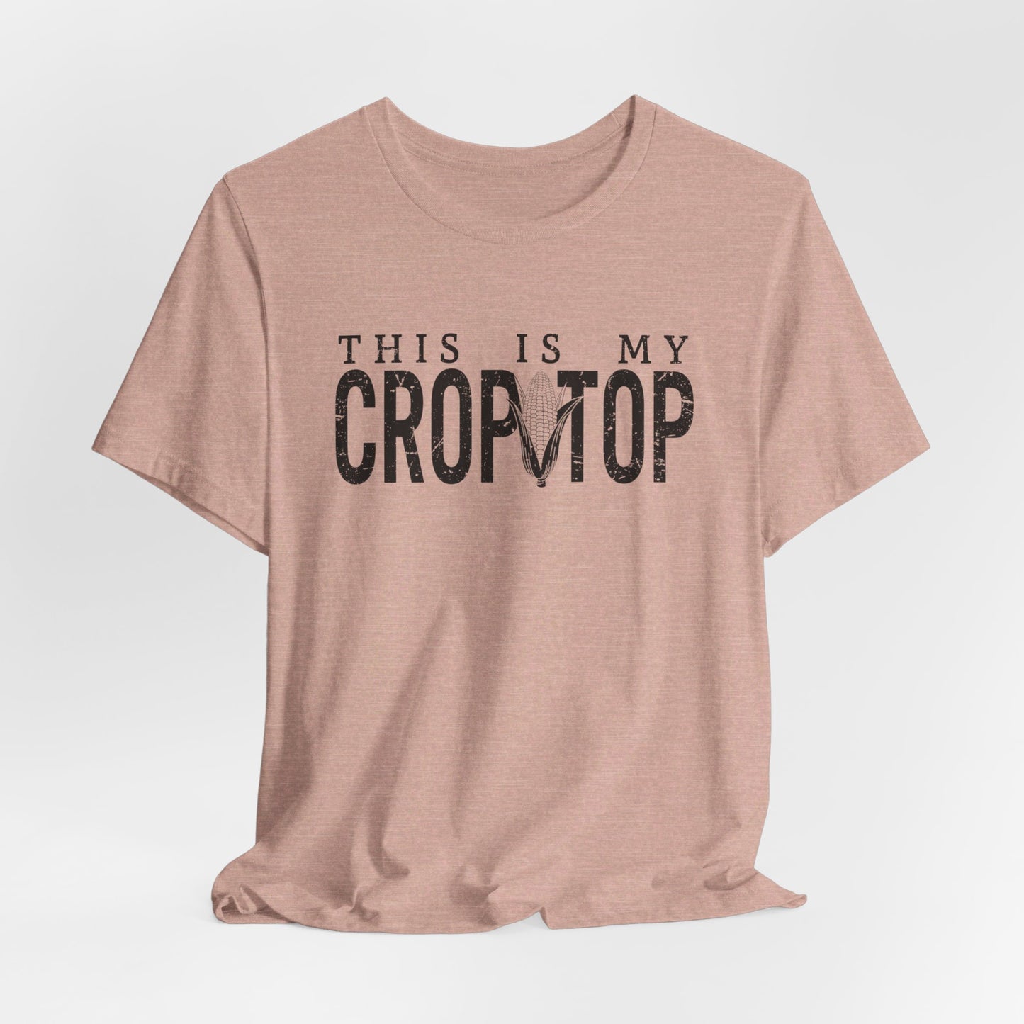 Corn Crop: Bella Canvas T-shirt with Corn Head and Slogan