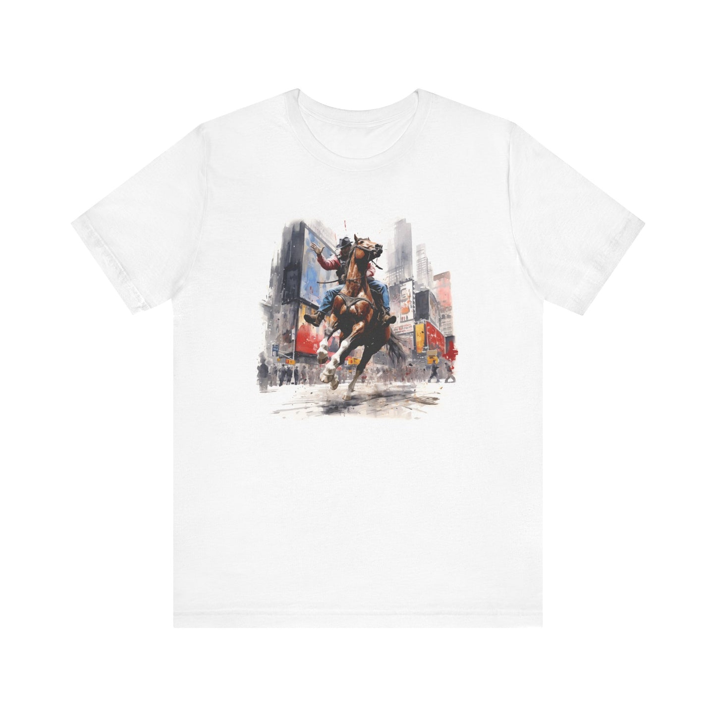 Times Square Rodeo: Bella Canvas T-shirt with Cowboy and Horse