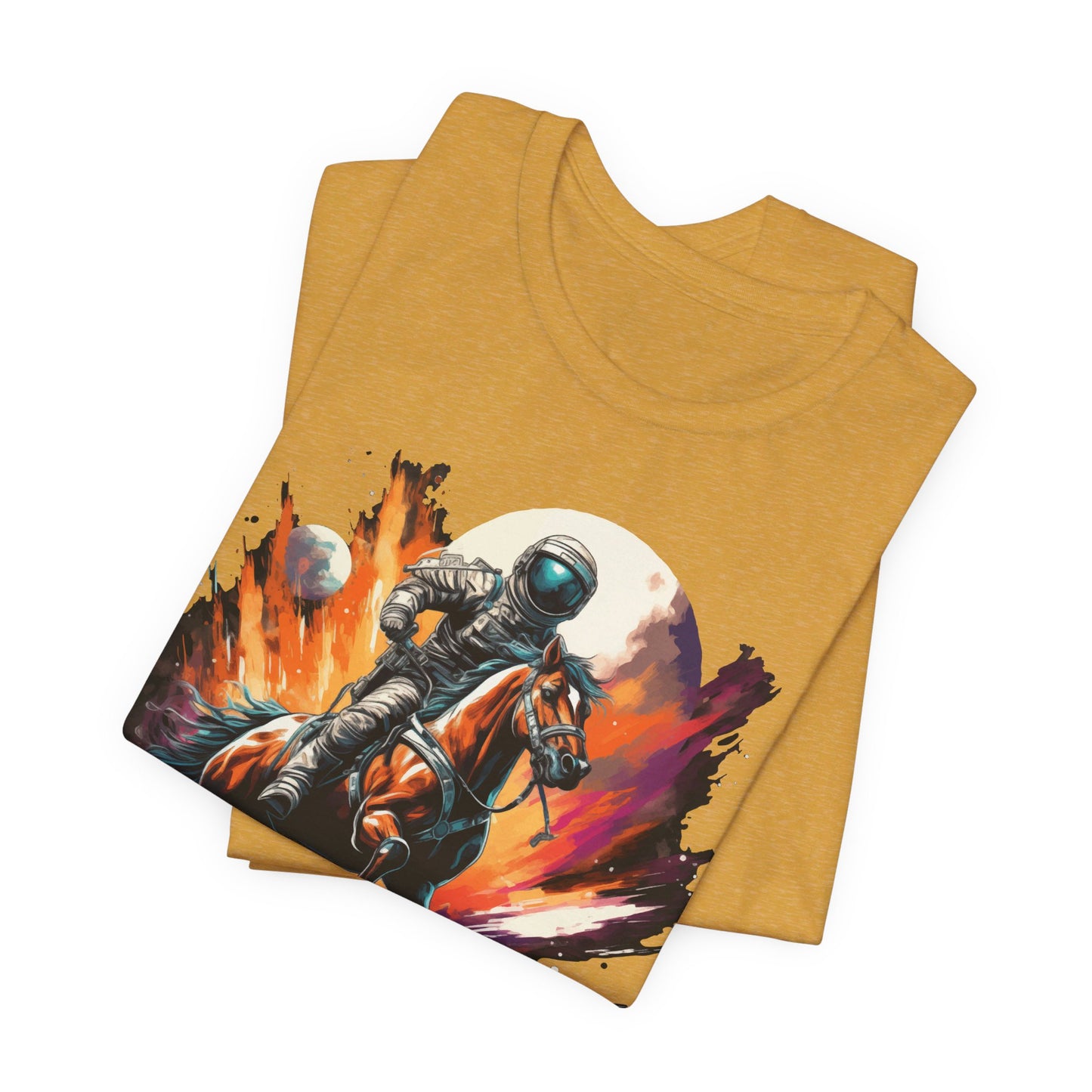 Astronaut Cowboy in Space: Colorful Bella Canvas T-shirt