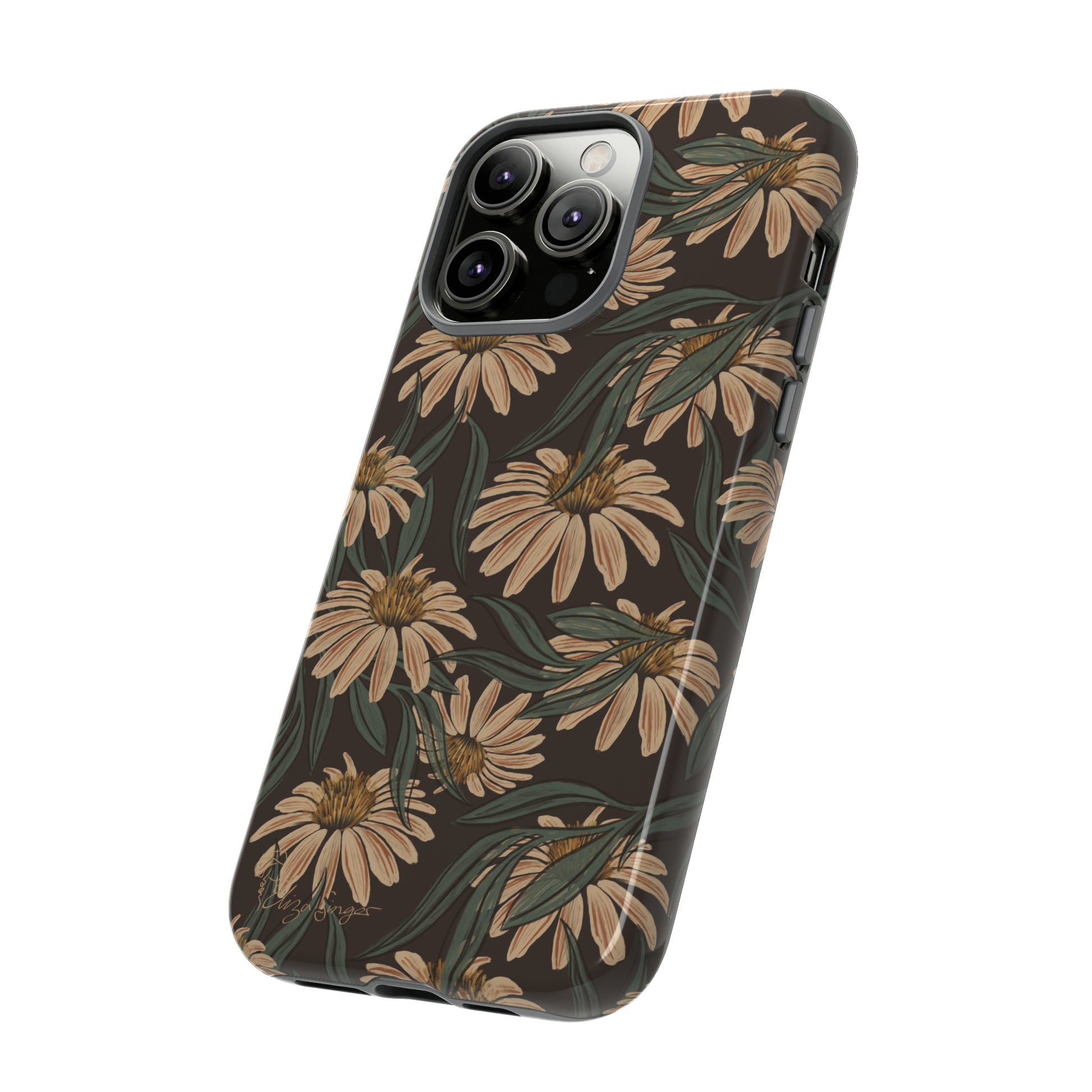 Meadows in Bloom: Boho Meadows Daisy iPhone Tough Protective Cover. A picturesque fusion of Flowers, Boho, and floral daisies in a Western design. Compatible with iPhone 15, 14, 13, XS, XR Pro/Max/Mini/P/Plus. Embrace Nature's Beauty with Style and Durability. #ElizaSinger #PhoneCase #BohoFloral