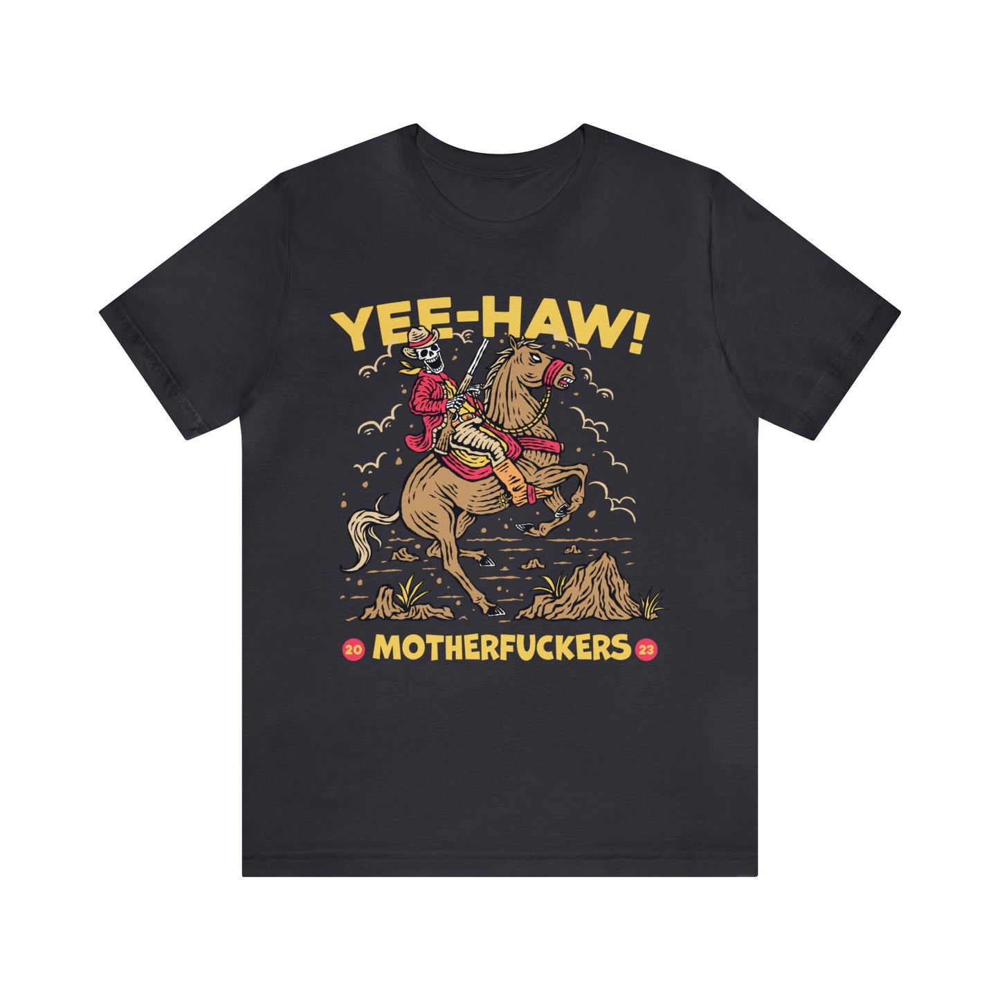 Rattling Bones Rodeo: Bella Canvas Unisex T-shirt with Yee-Haw Attitude