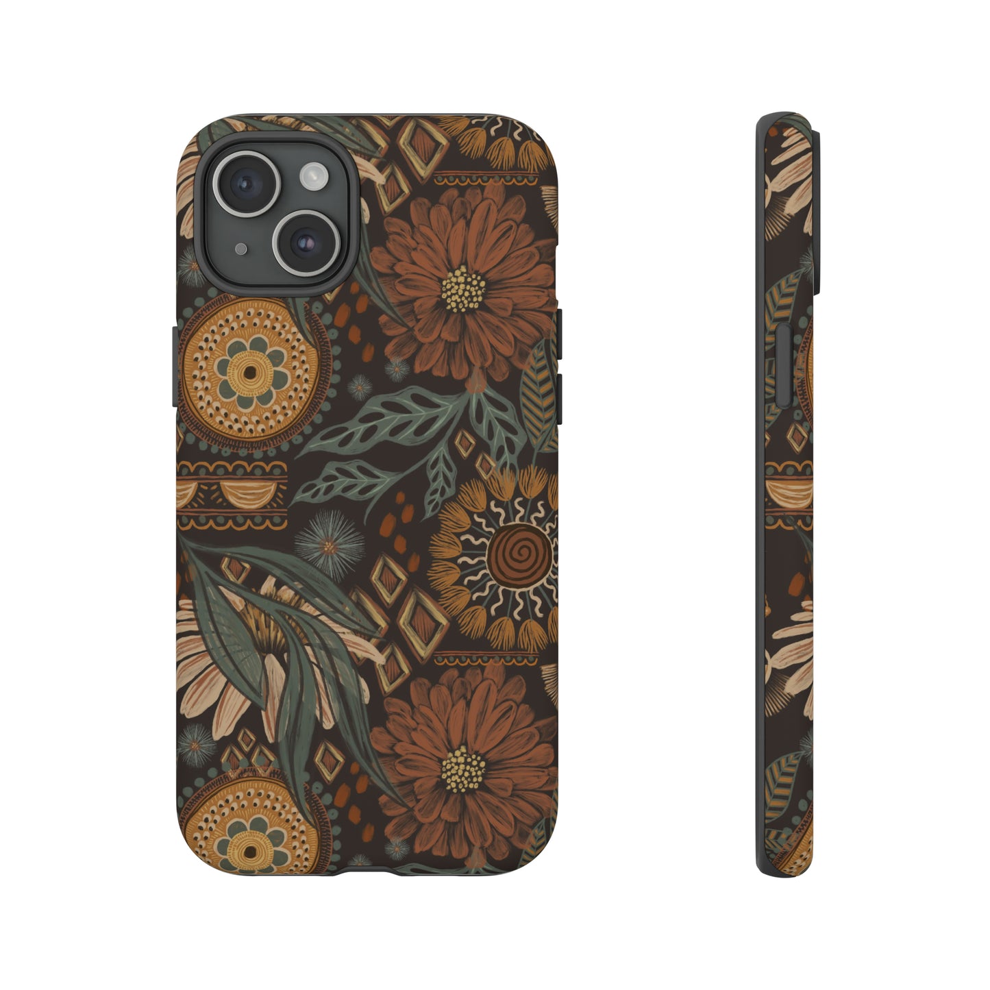 Rustic Boho Bloom: Blissfully Boho Rustic Daisy iPhone Tough Protective Cover. An artful fusion of Flowers, Boho, and floral daisies in a Western design. Compatible with iPhone 15, 14, 13, XS, XR Pro/Max/Mini/P/Plus. Embrace Bohemian Elegance with Durability and Style. #ElizaSinger #PhoneCase #BohoFloral