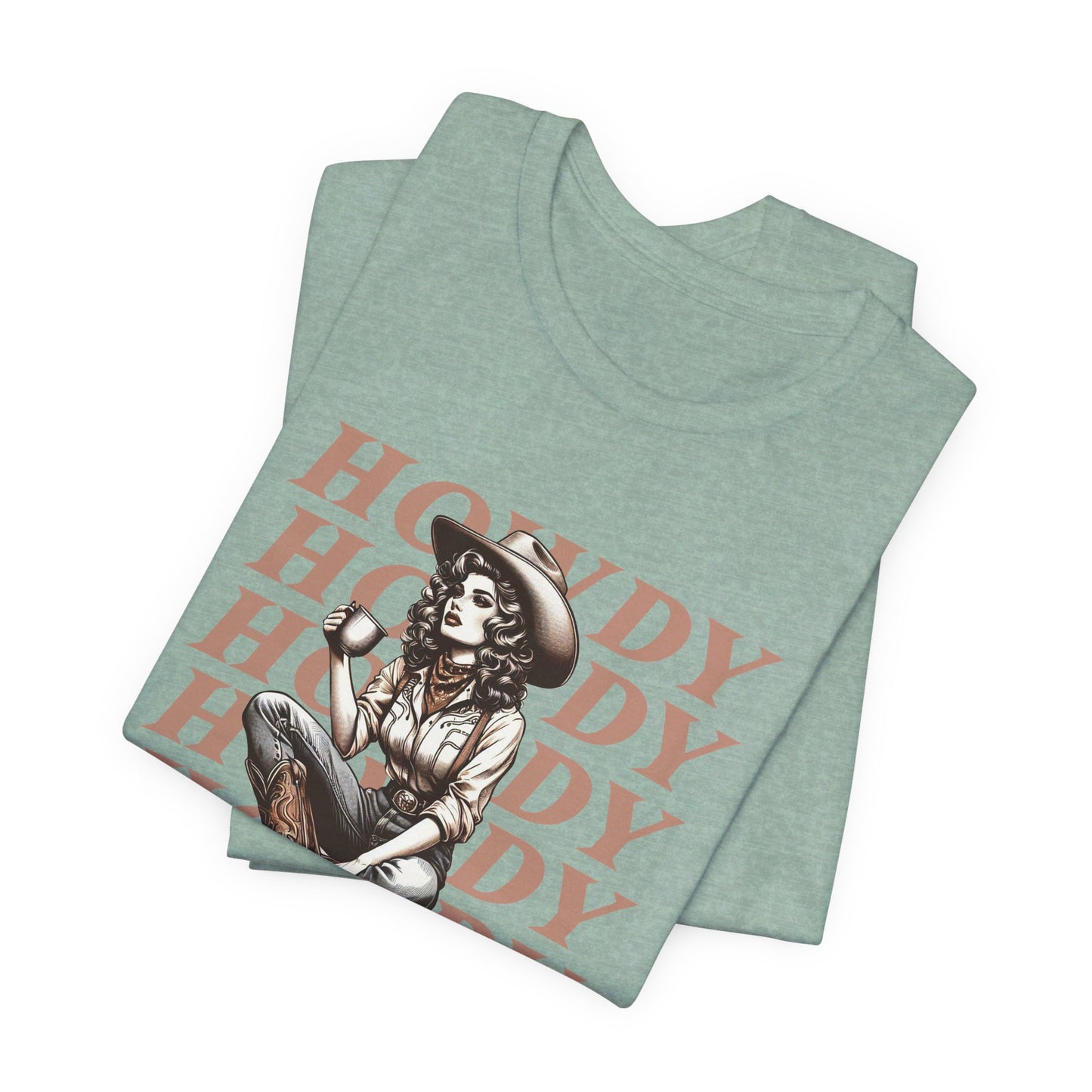 Howdy Honey: Vintage Cowgirl Bella Canvas T-shirt